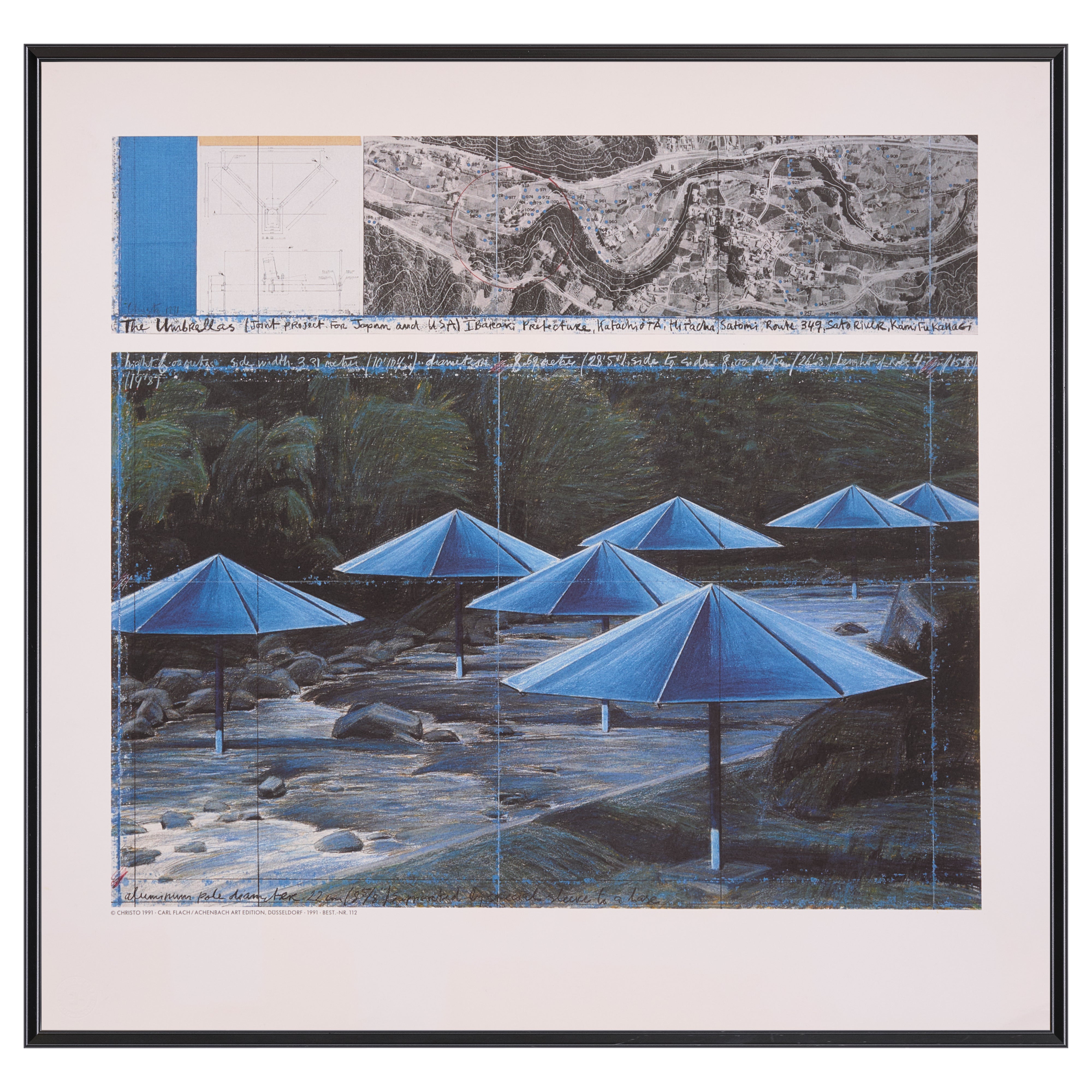 【限定30枚】 The Umbrellas (Japan) 1991 - Carl Flach / Achenbach Art Edition, Düsseldorf  1991 / クリスト＆ジャンヌ=クロード