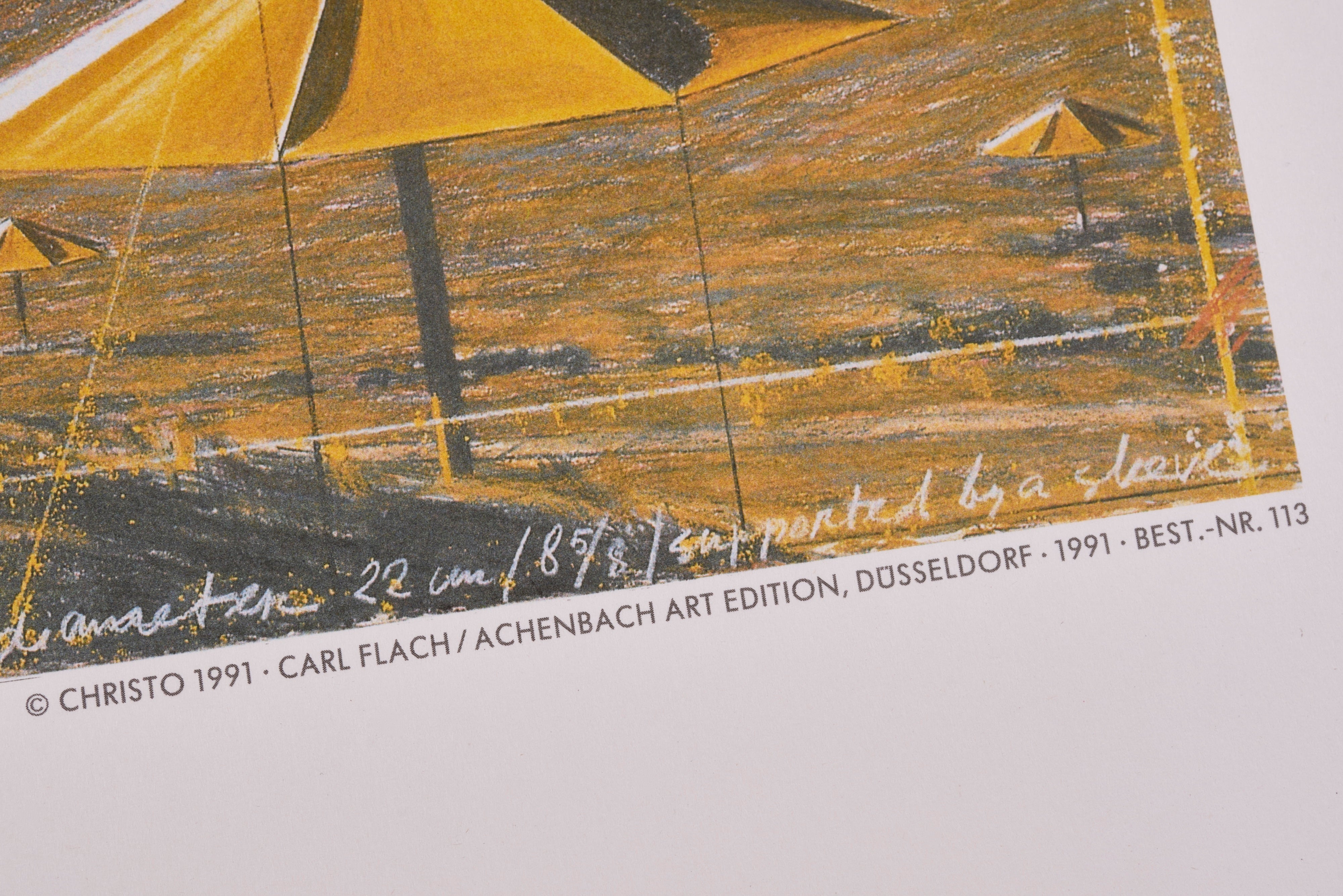 【限定30枚】The Umbrellas (U.S.A.) 1991 - Carl Flach / Achenbach Art Edition, Düsseldorf  1991 / クリスト＆ジャンヌ=クロード
