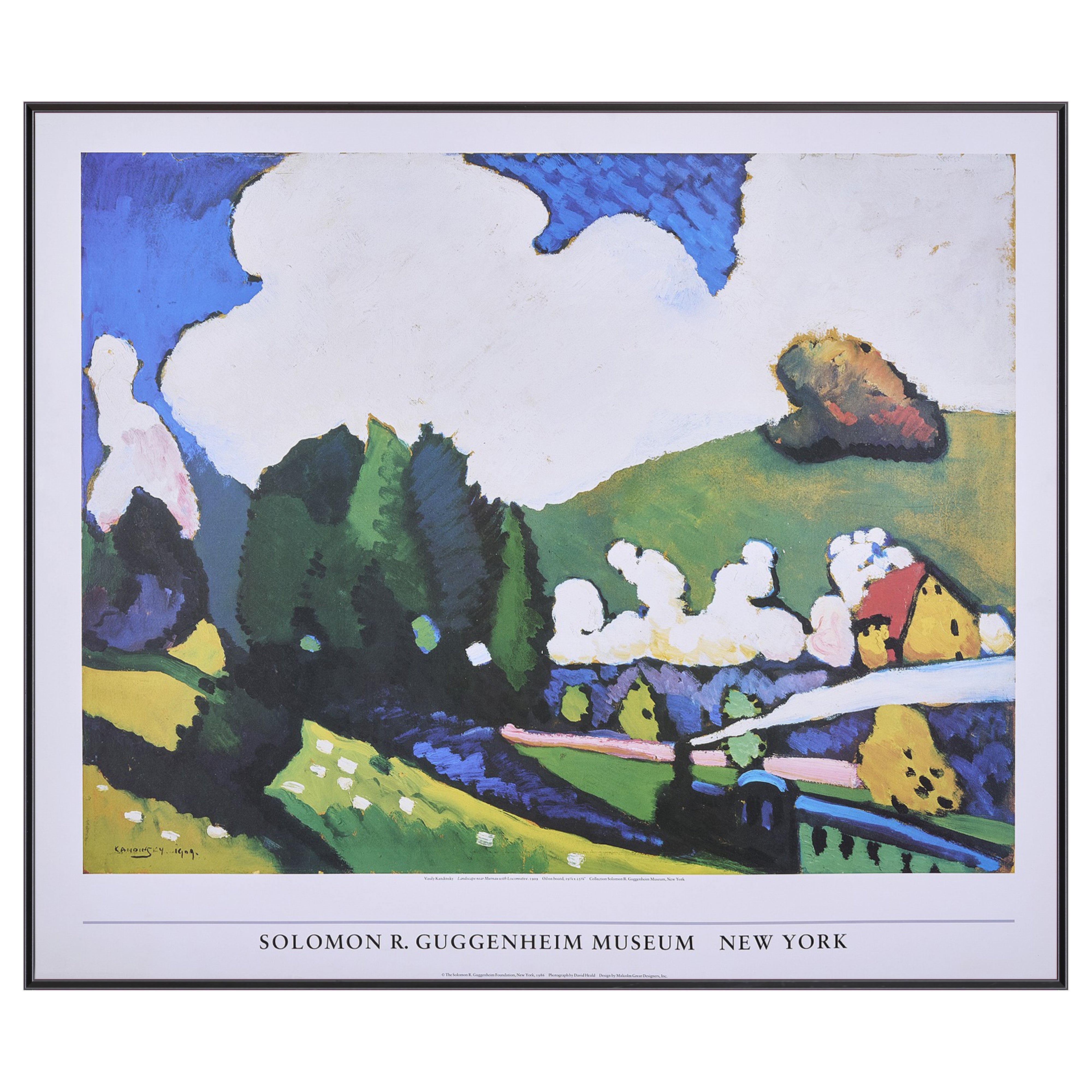 【限定10枚】Landscape near Murnau with Locomotive 1909 - SOLOMON R. GUGGENHEIM MUSEUM  NEW YORK 1986 / ワシリー・カンディンスキー