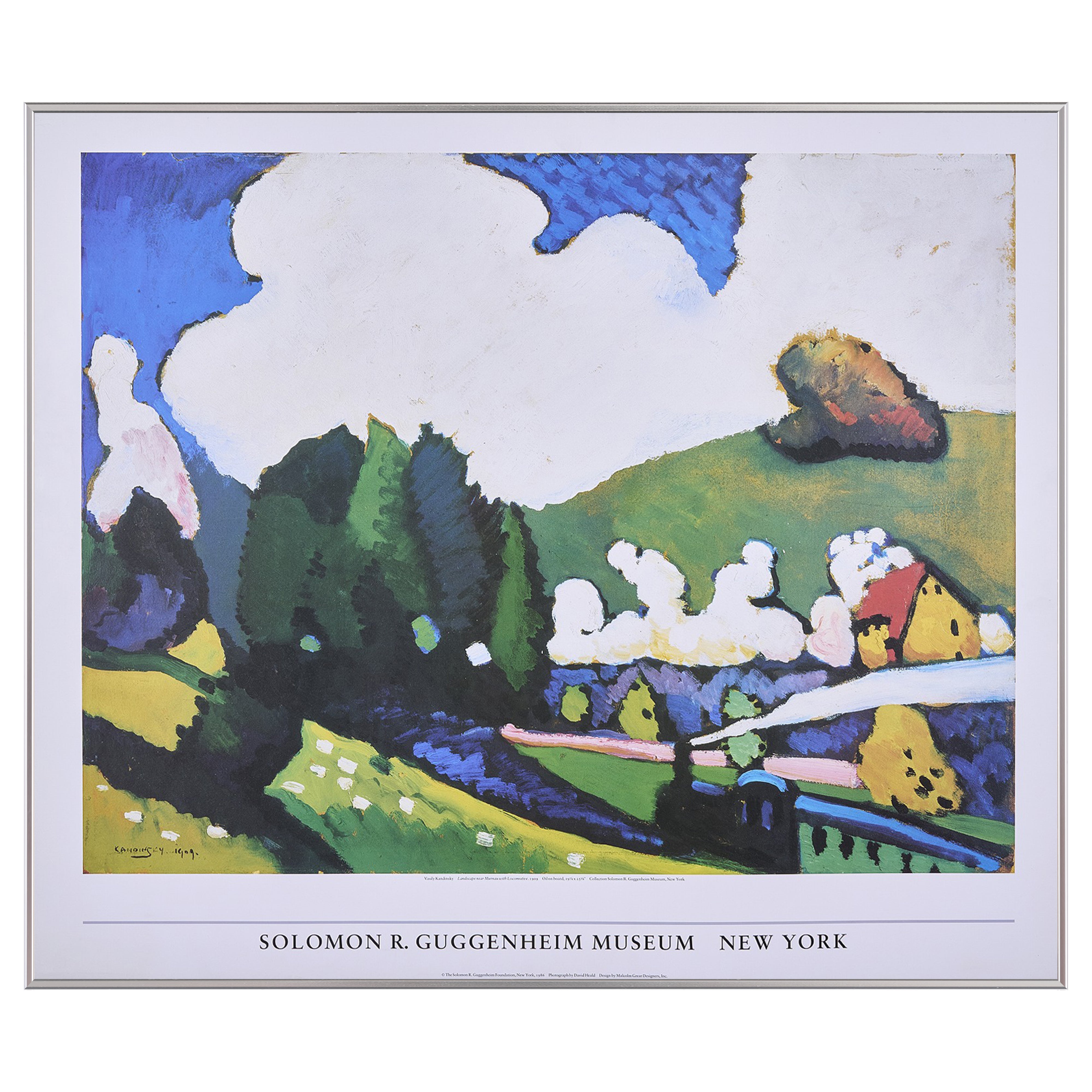 【限定10枚】Landscape near Murnau with Locomotive 1909 - SOLOMON R. GUGGENHEIM MUSEUM  NEW YORK 1986 / ワシリー・カンディンスキー