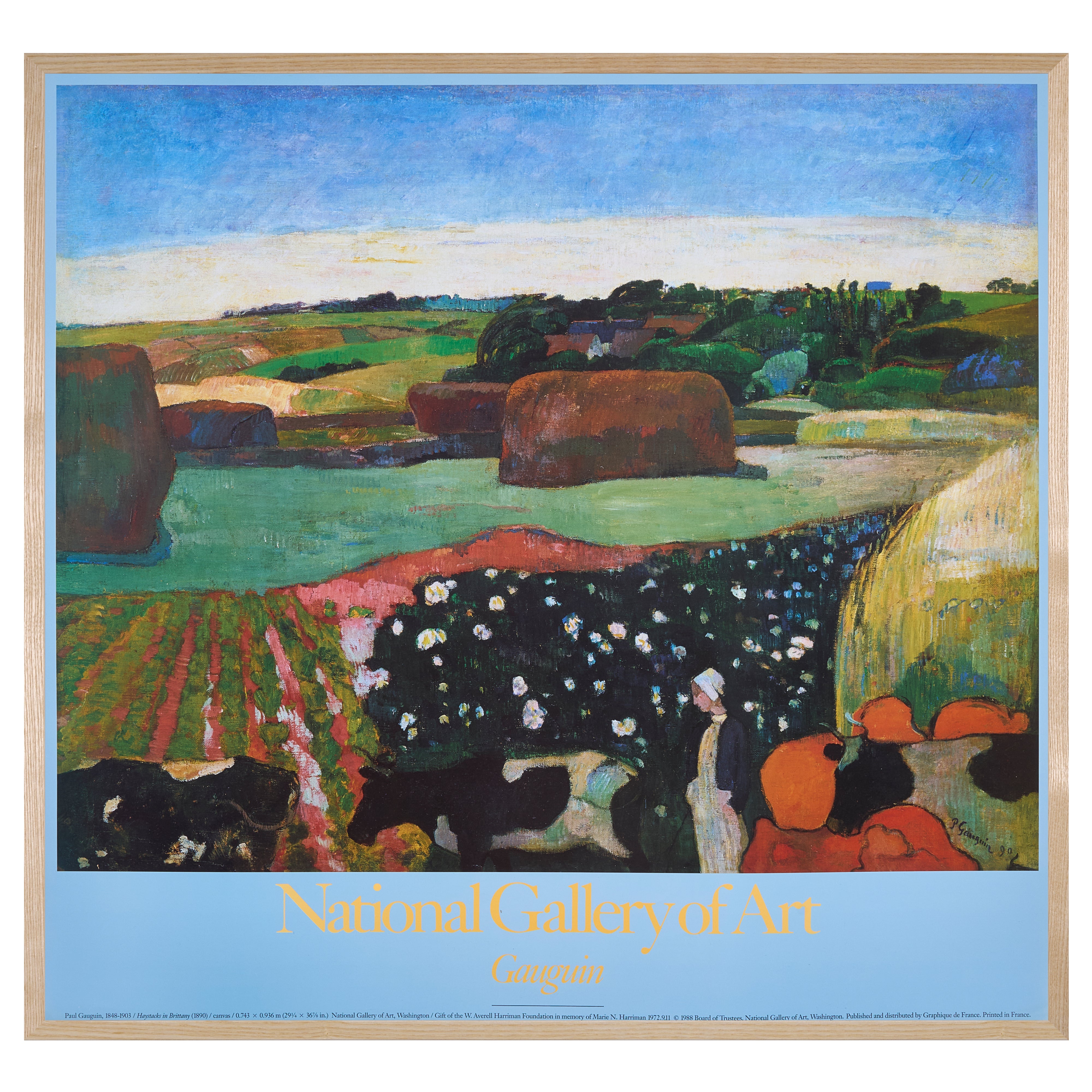 【限定10枚】Haystacks in Brittany 1890 - National Gellery of Art 1988 / ポール・ゴーギャン