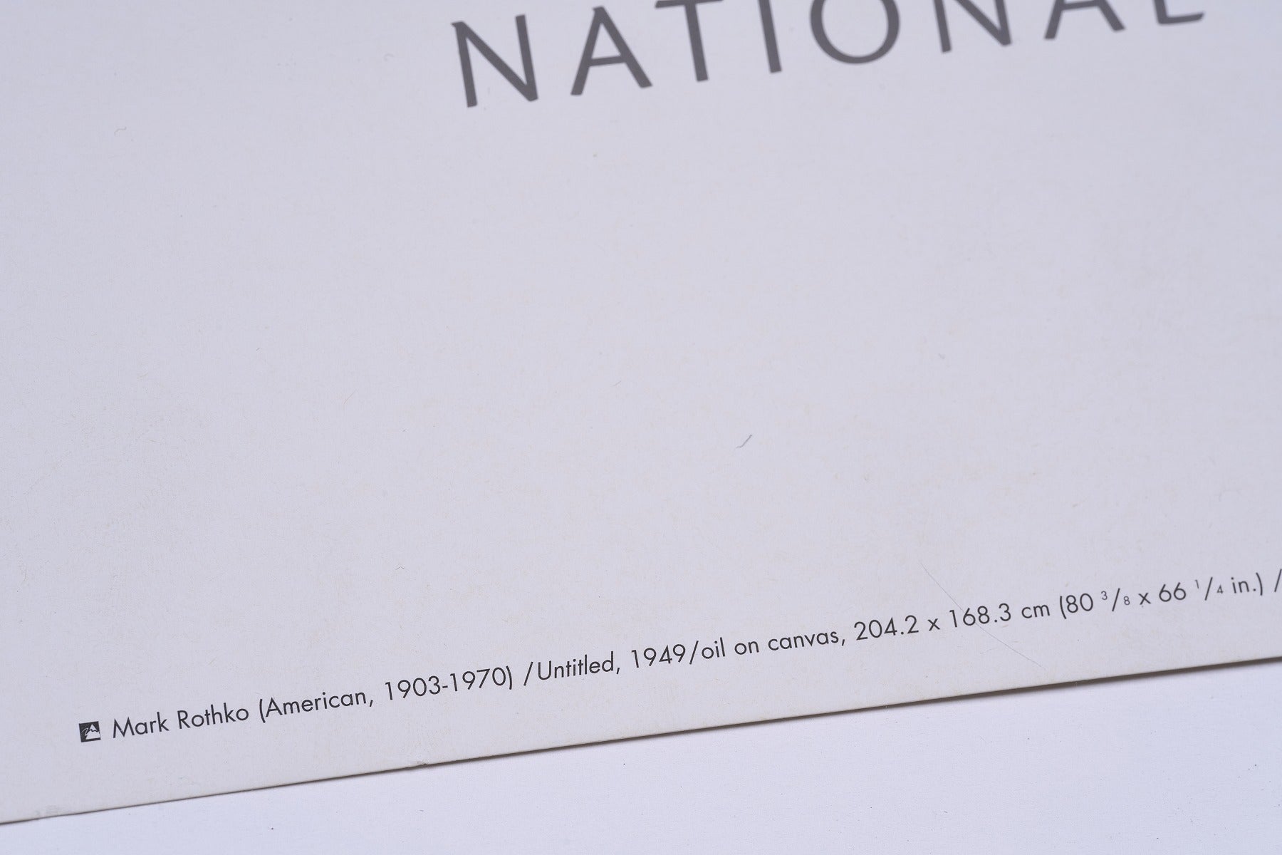 【限定1枚】NATIONAL GALLERY OF ART 1998 / マーク・ロスコ