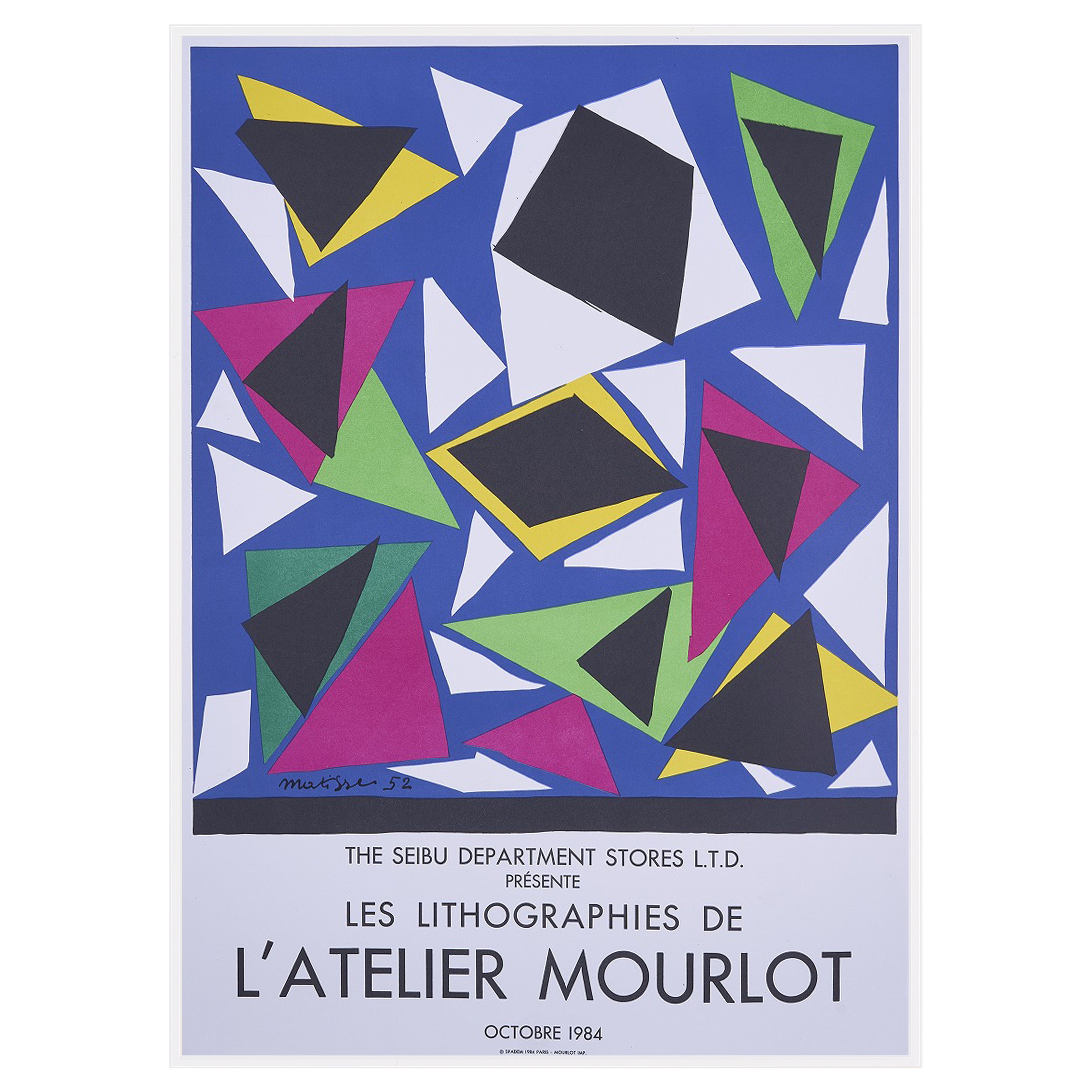 【限定10枚】THE SEIBU DEPARTMENT STORES L.T.D. - LES LITHOGRAPHIES DE L’ATELIER MOURLOT 1984 / アンリ・マティス