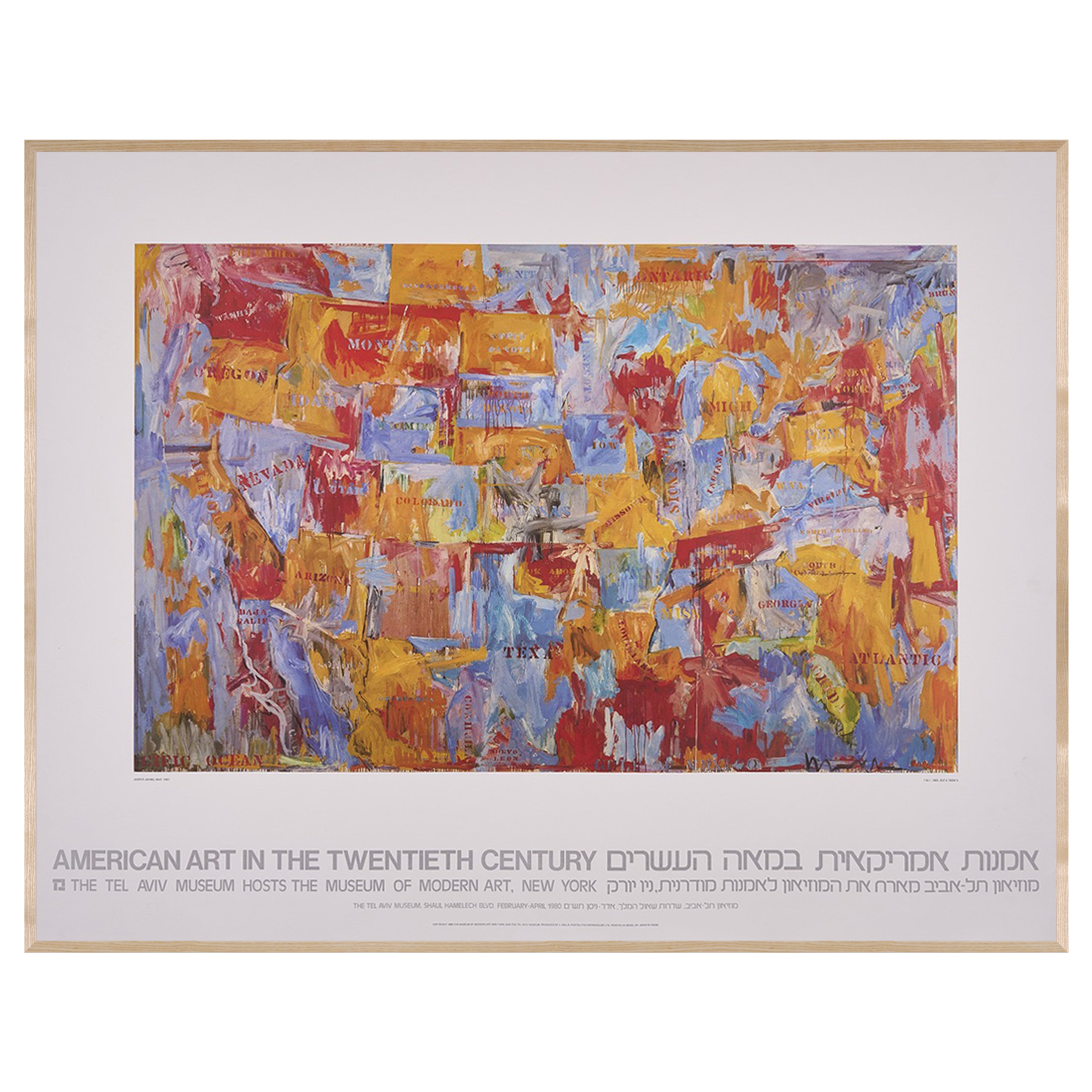 【限定10枚】AMERICAN ART IN THE TWENTIETH CENTURY - THE TEL AVIV MUSEUM 1980 / ジャスパー・ジョーンズ