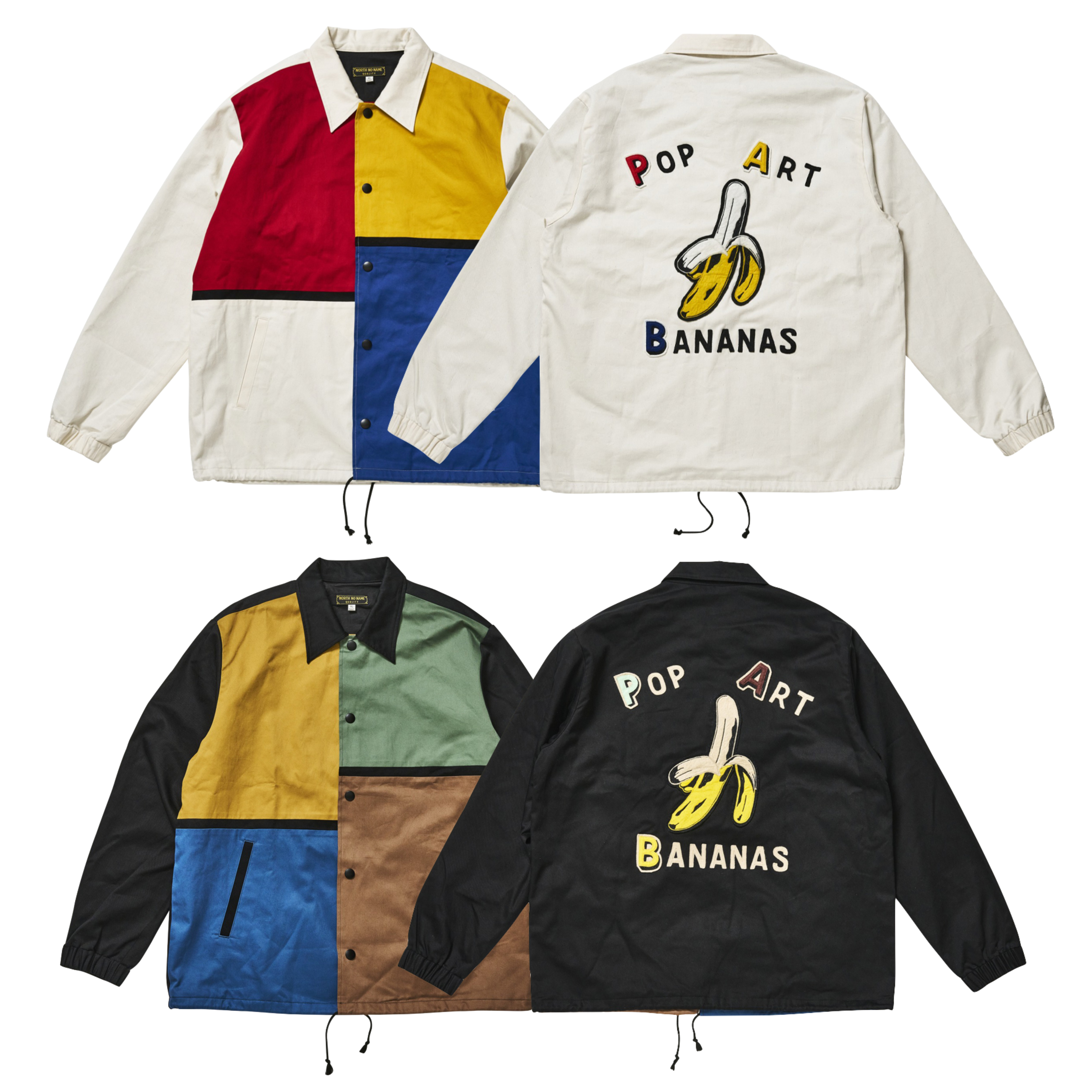 【限定20着】NORTH NO NAME × POP ART BANANAS カスタム モンドリアン コーチジャケット
