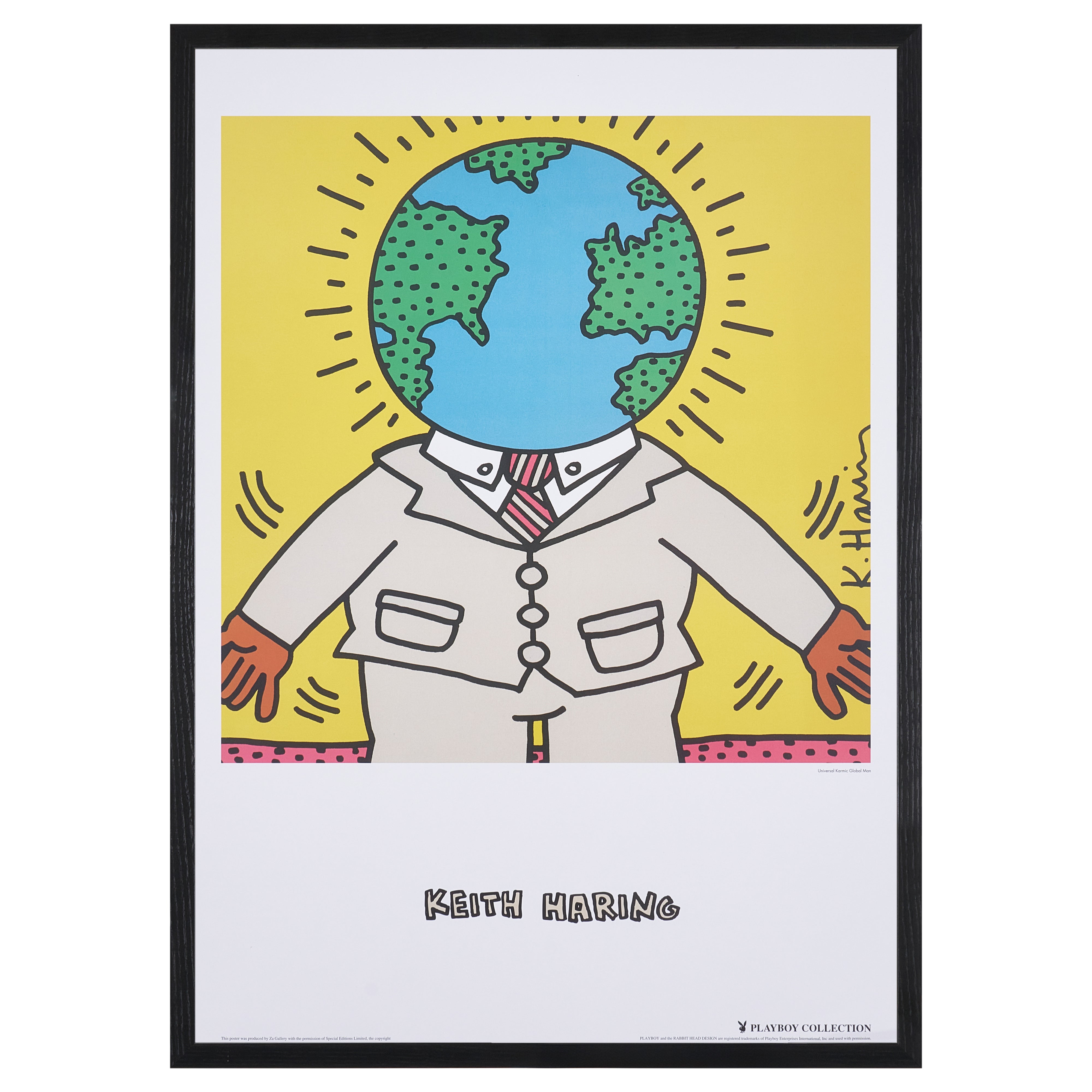 キースヘリング Earthman 1999年製 ポスター 限定30枚】Earth Man 1986 - Za Gallery 1999 / キース・へ