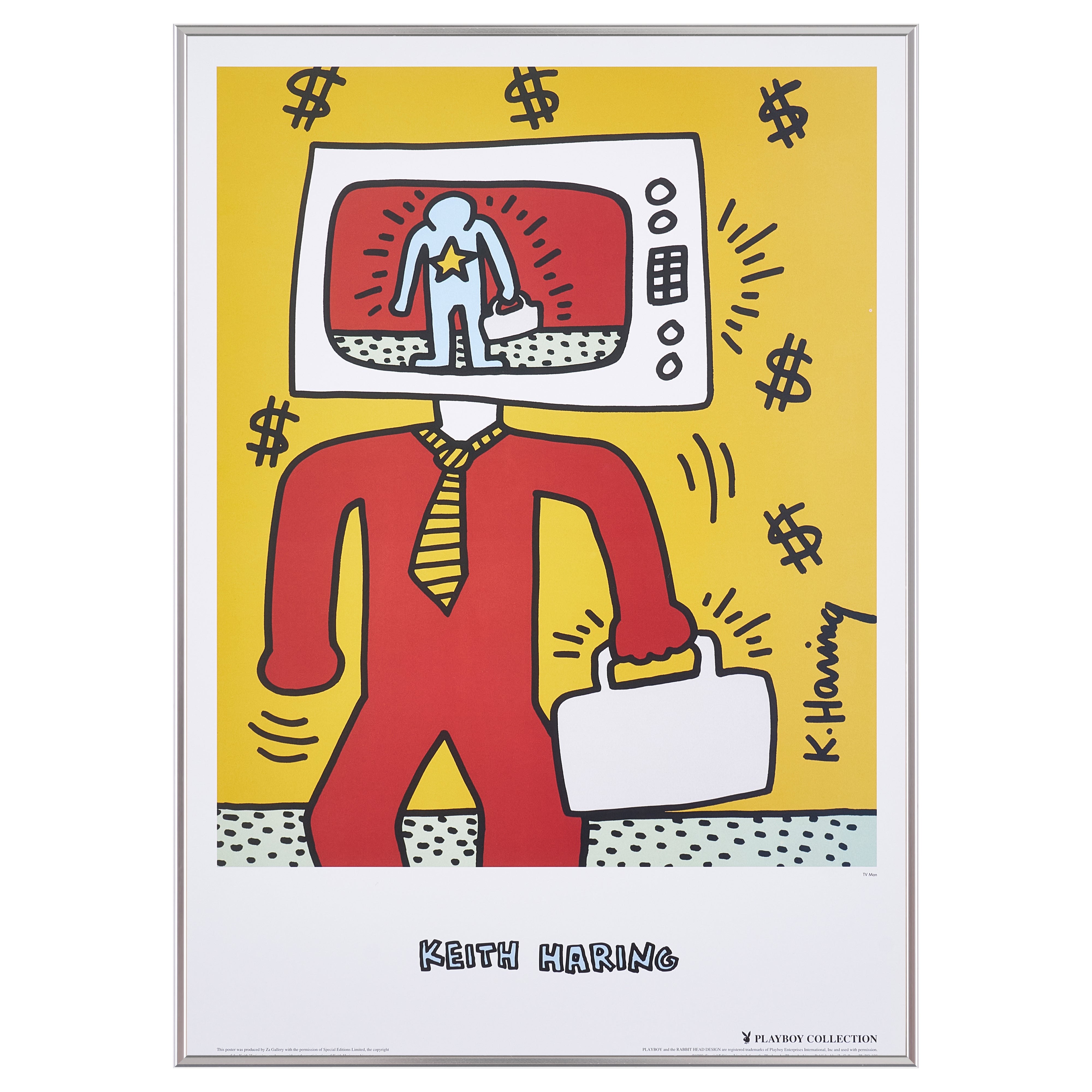 キース ヘリング ポスター　One Man Show 1982 額装品 限定10枚】ONE MAN SHOW 1982 - NOUVELLES IMAGES 1986 / キース
