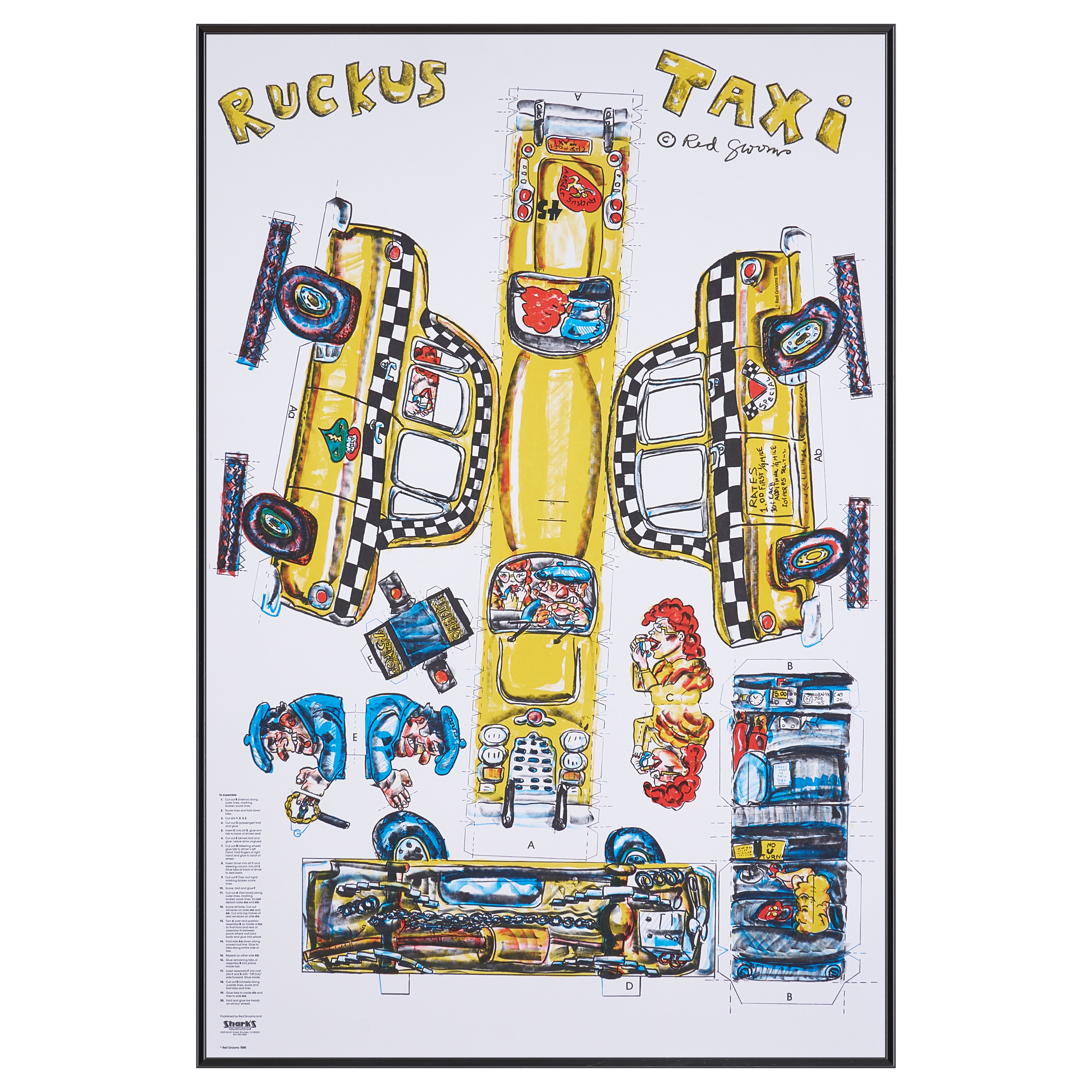 【限定5枚】RUCKUS TAXI 1986 - Shark's Incorporated 1986 / レッド・グルームス