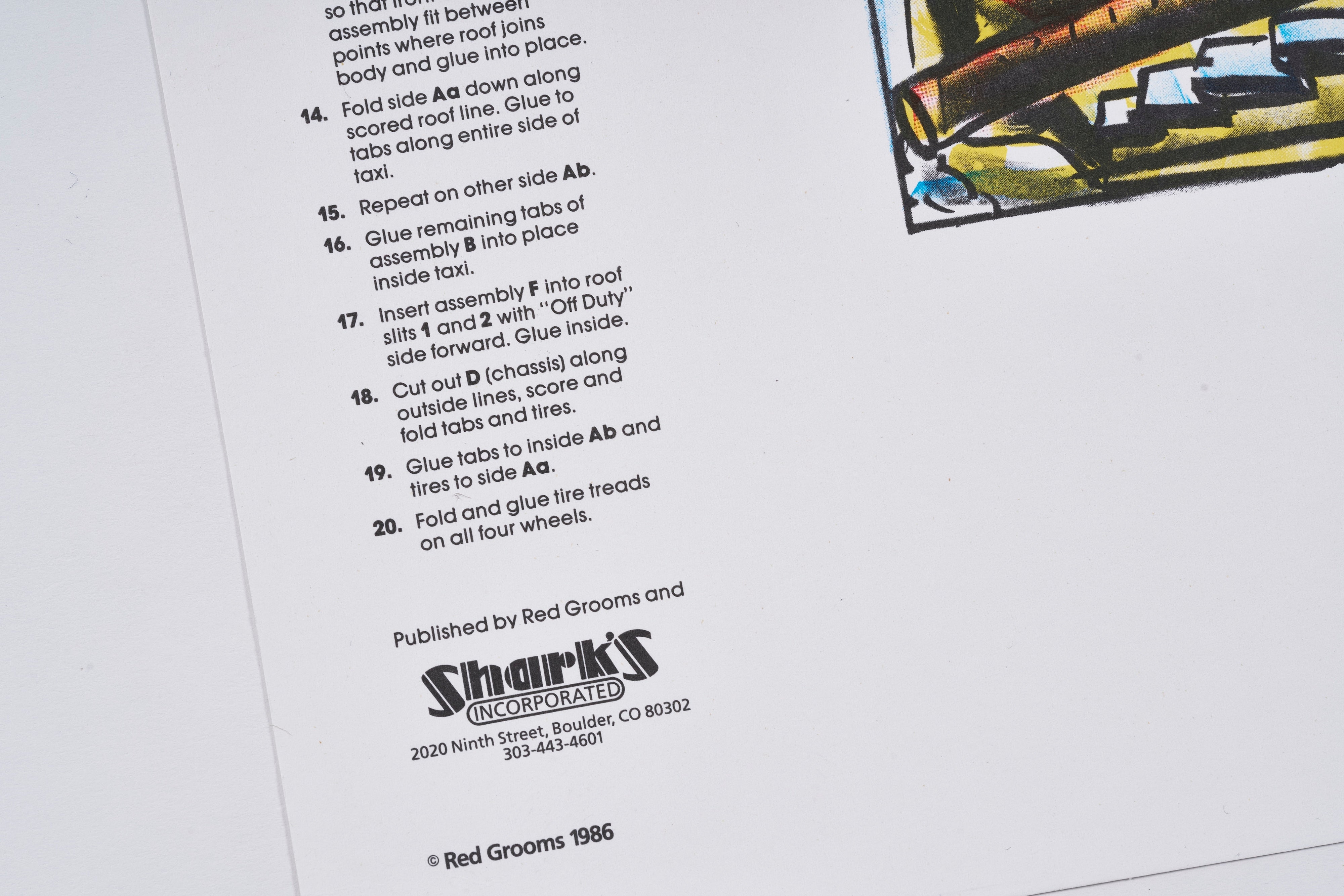 限定5枚】RUCKUS TAXI 1986 - Shark's Incorporated 1986 / レッド