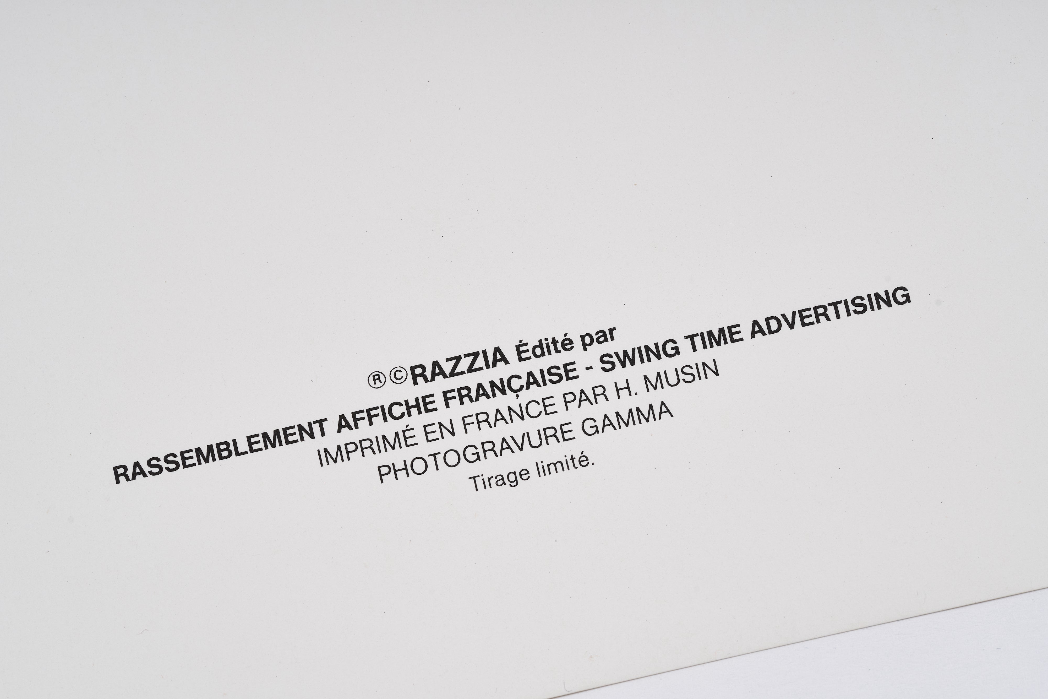 【限定10枚】TENNIS SLAZENGER 1984 - Rassemblement Affiche Francaise-Swing Time Adventures 1984 / ラツィア