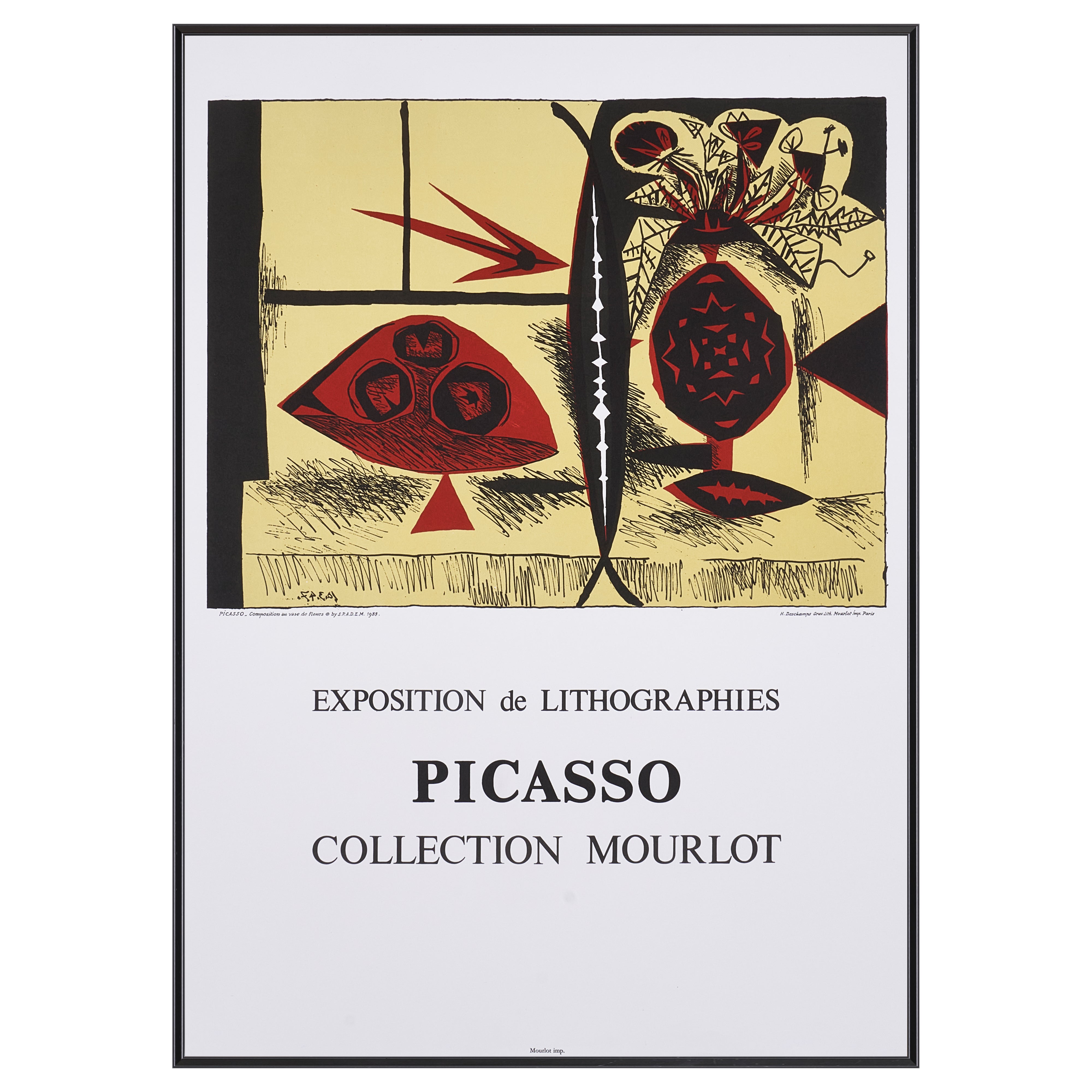 【限定20枚】Composition au Vase de Fleur 1947 - L’ATELIER MOURLOT 1988 / パブロ・ピカソ