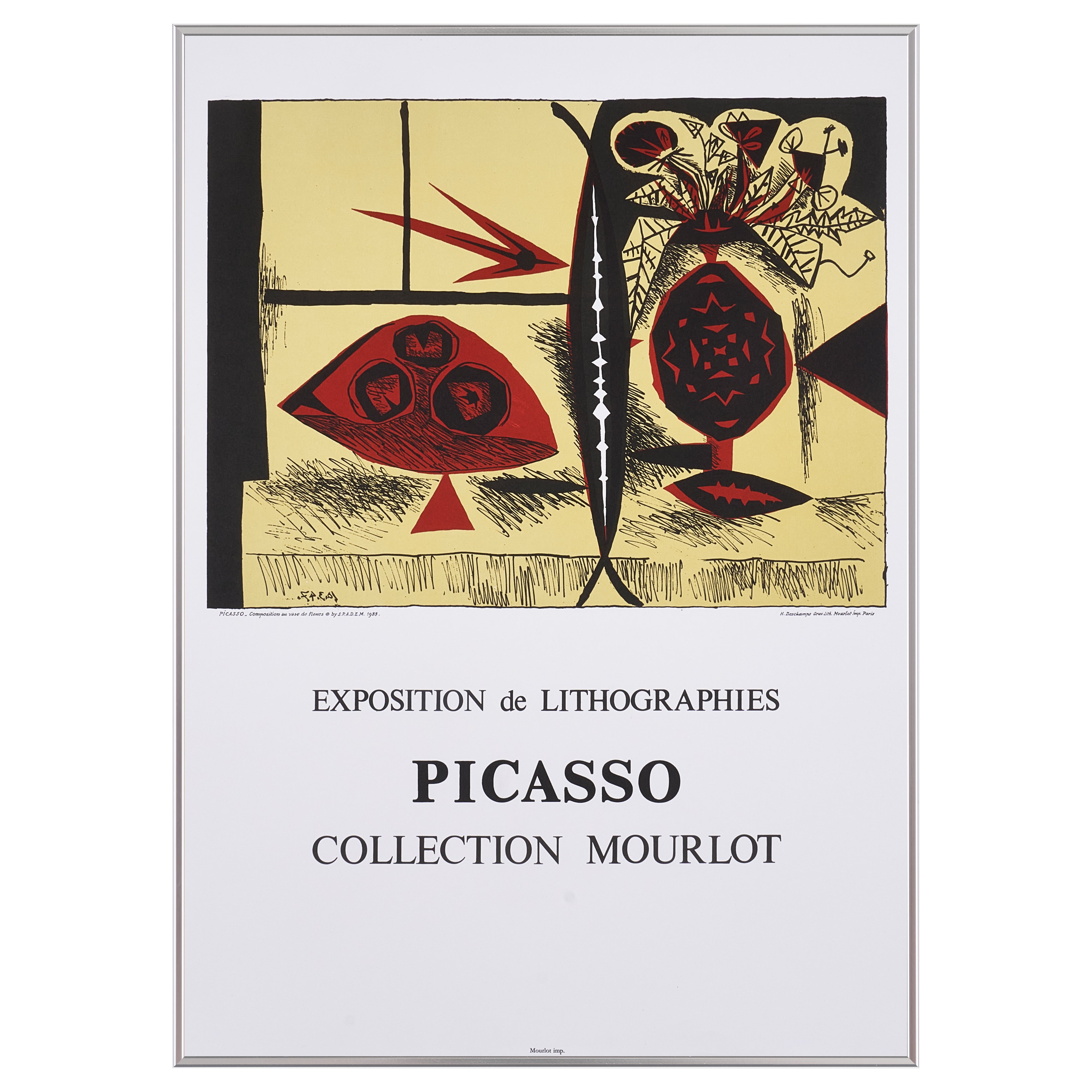 【限定20枚】Composition au Vase de Fleur 1947 - L’ATELIER MOURLOT 1988 / パブロ・ピカソ