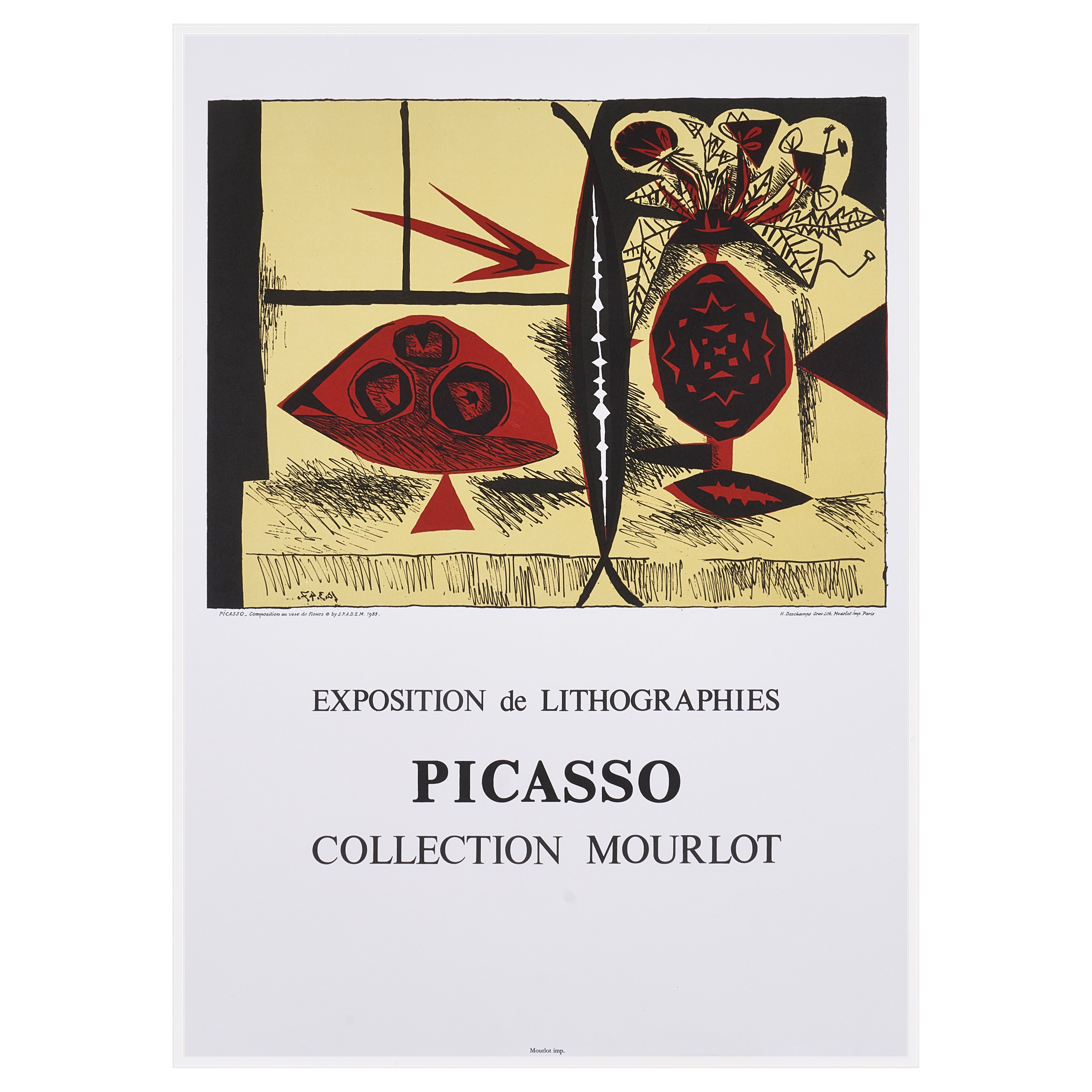 【限定20枚】Composition au Vase de Fleur 1947 - L’ATELIER MOURLOT 1988 / パブロ・ピカソ