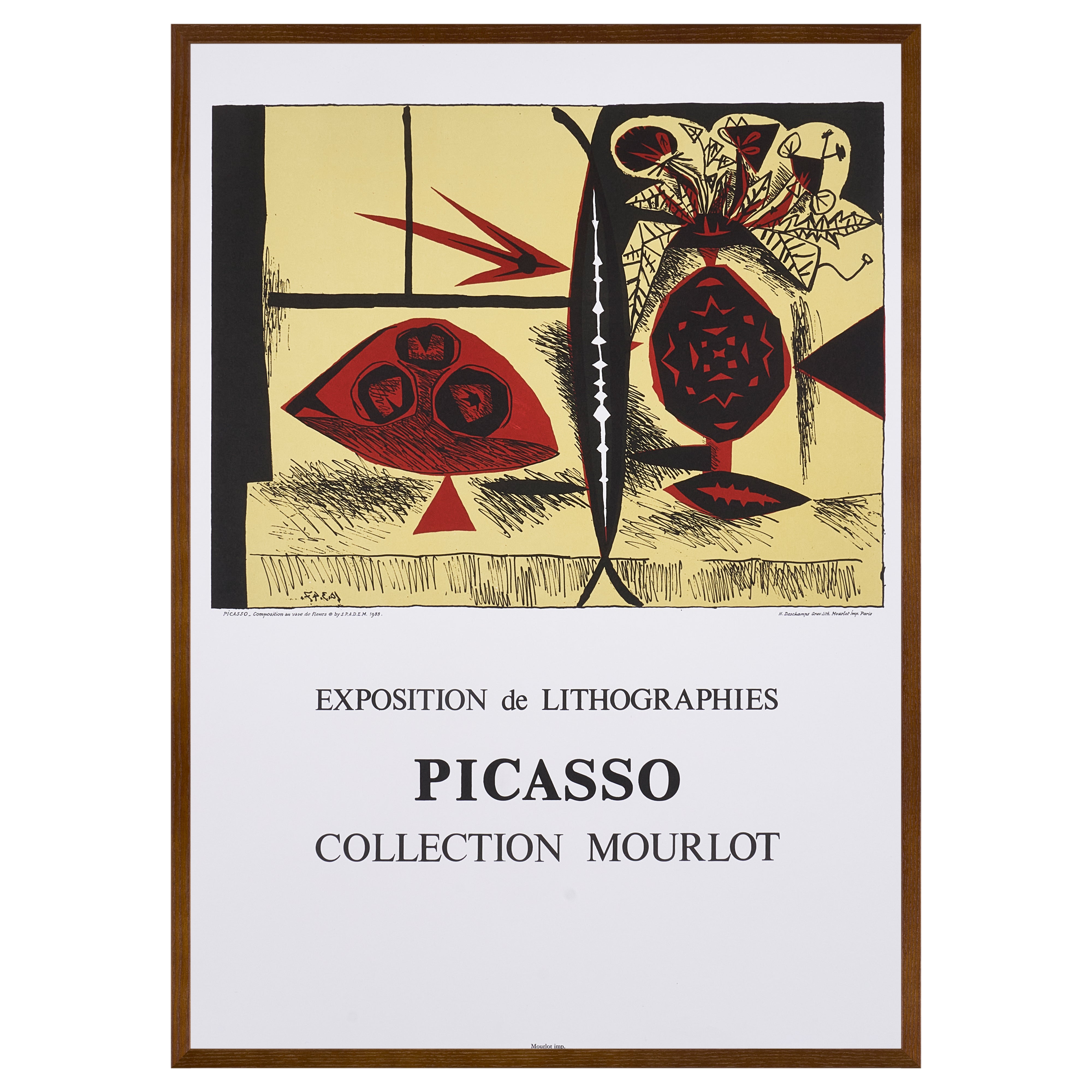 【限定20枚】Composition au Vase de Fleur 1947 - L’ATELIER MOURLOT 1988 / パブロ・ピカソ