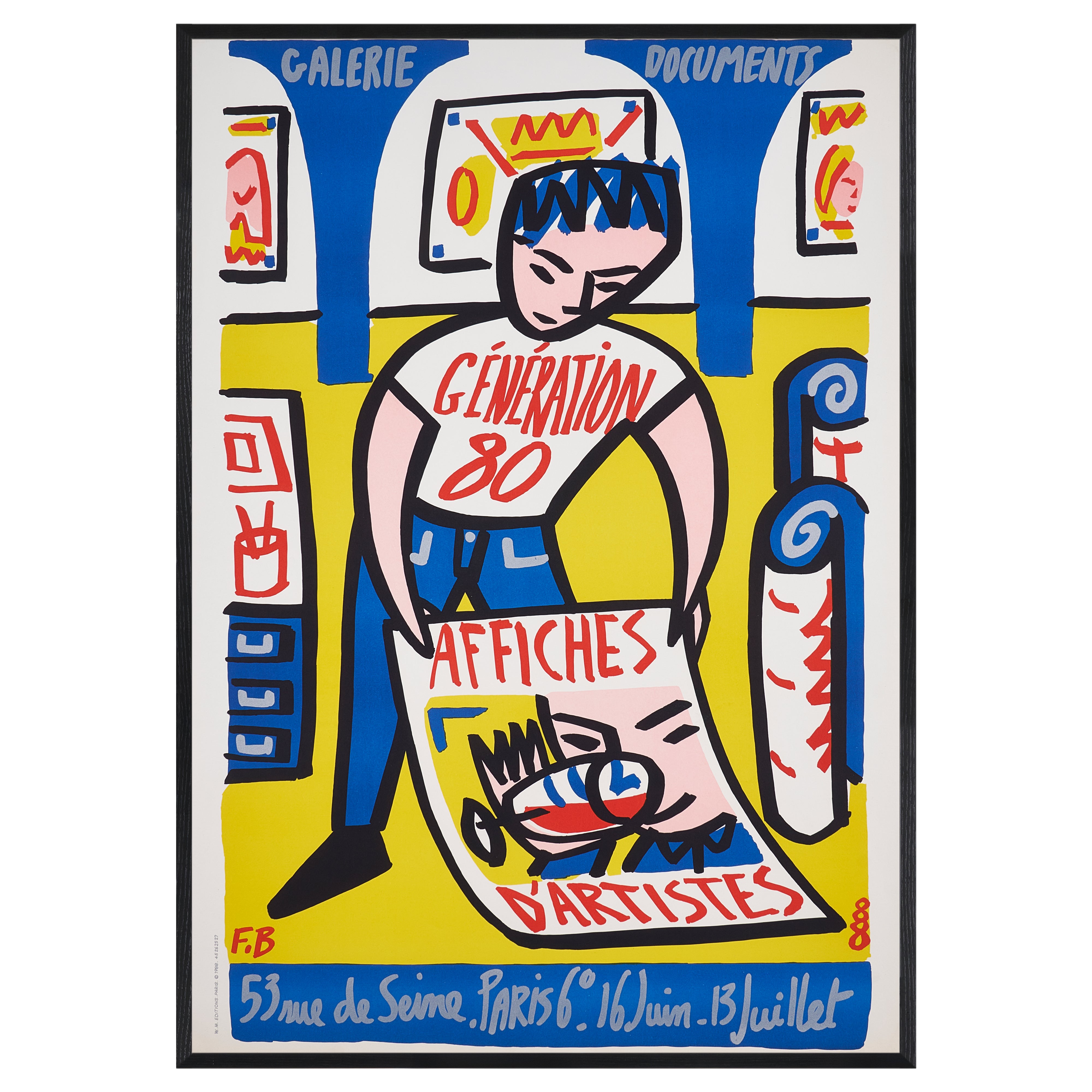 【限定10枚】Génération 80, Affiches d’artistes 1988 / フランソワ・ボワロン