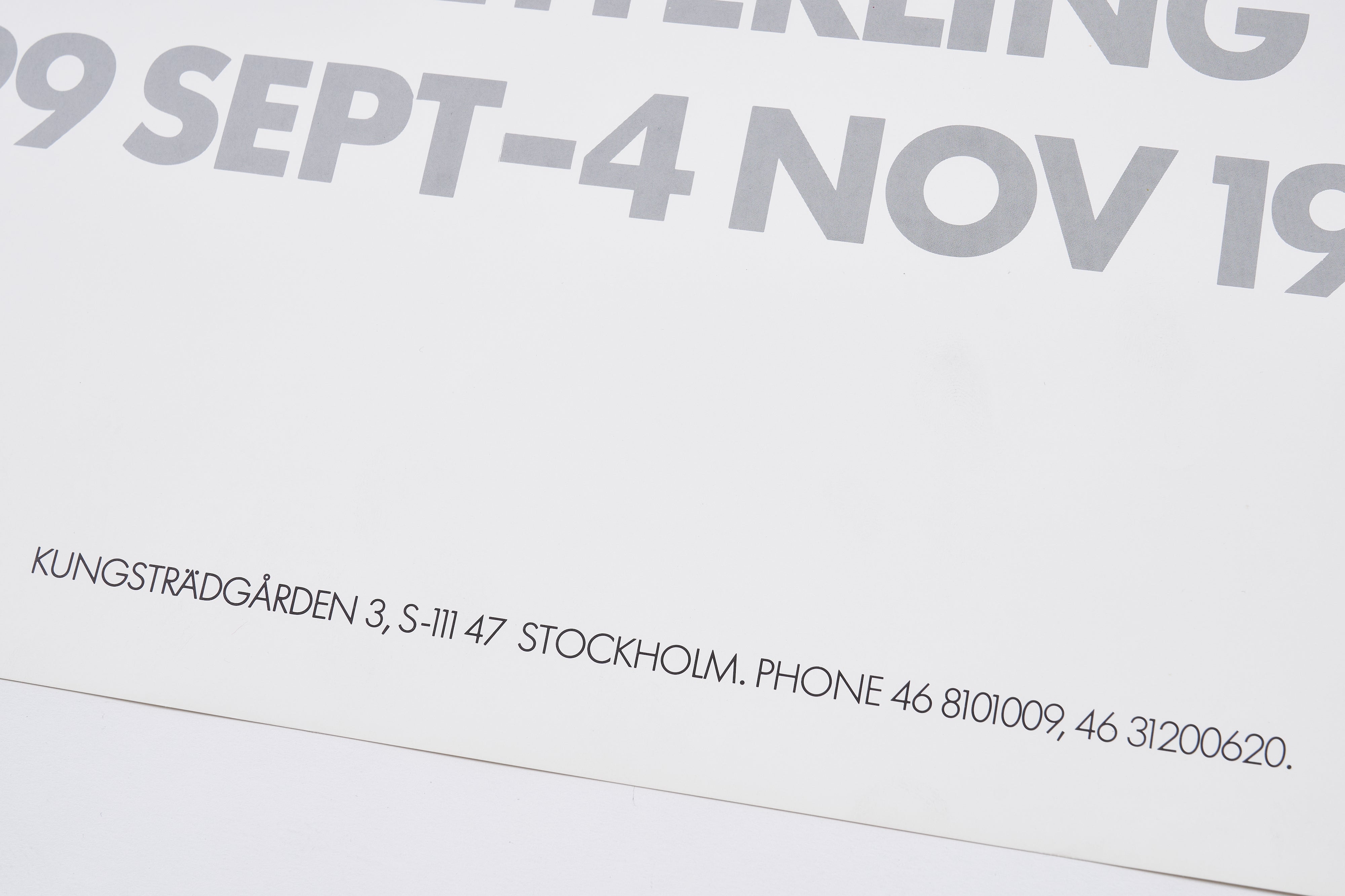 【限定10枚】"NEW PAINTINGS" Exhibition 1984 - Thordén Wetterling Galleries 1984 / ジェームス・ローゼンクイスト