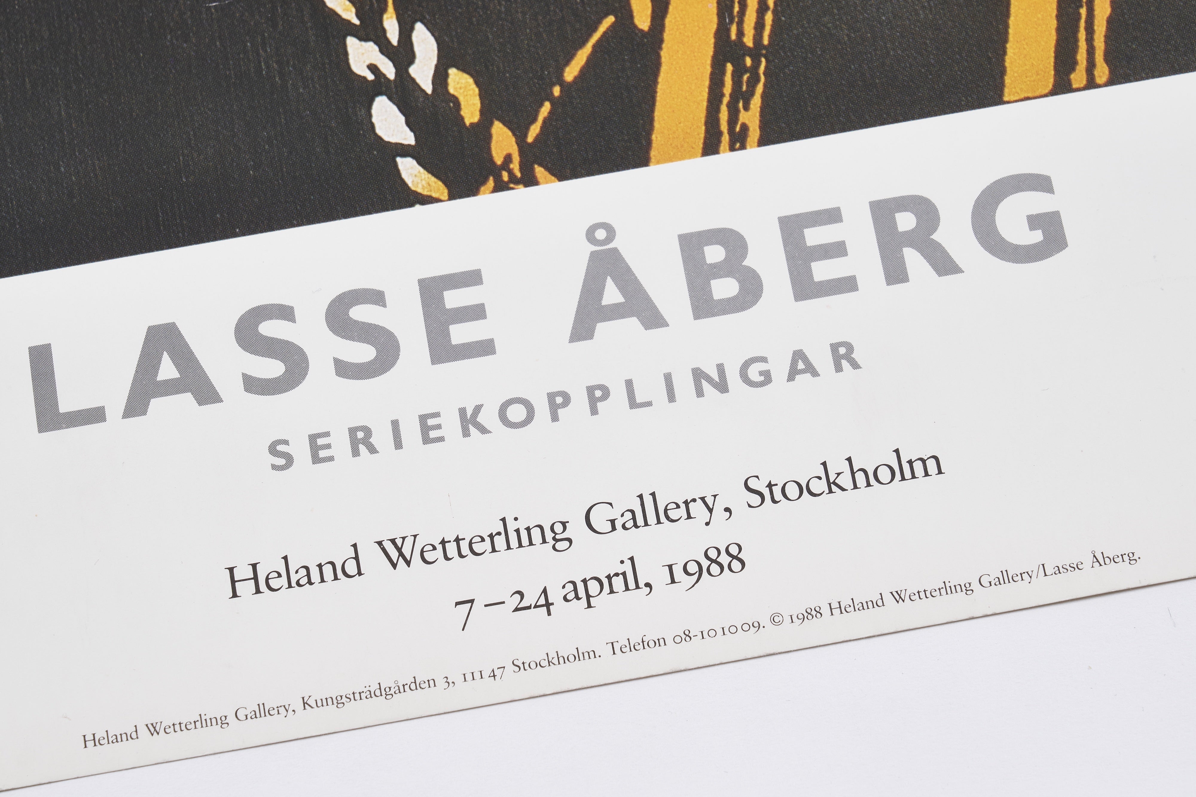 【8/31まで期間限定販売】【限定10枚】SERIEKOPPLINGAR 1988 - Heland Wetterling Gallery 1988 / ラッセ・アベリ