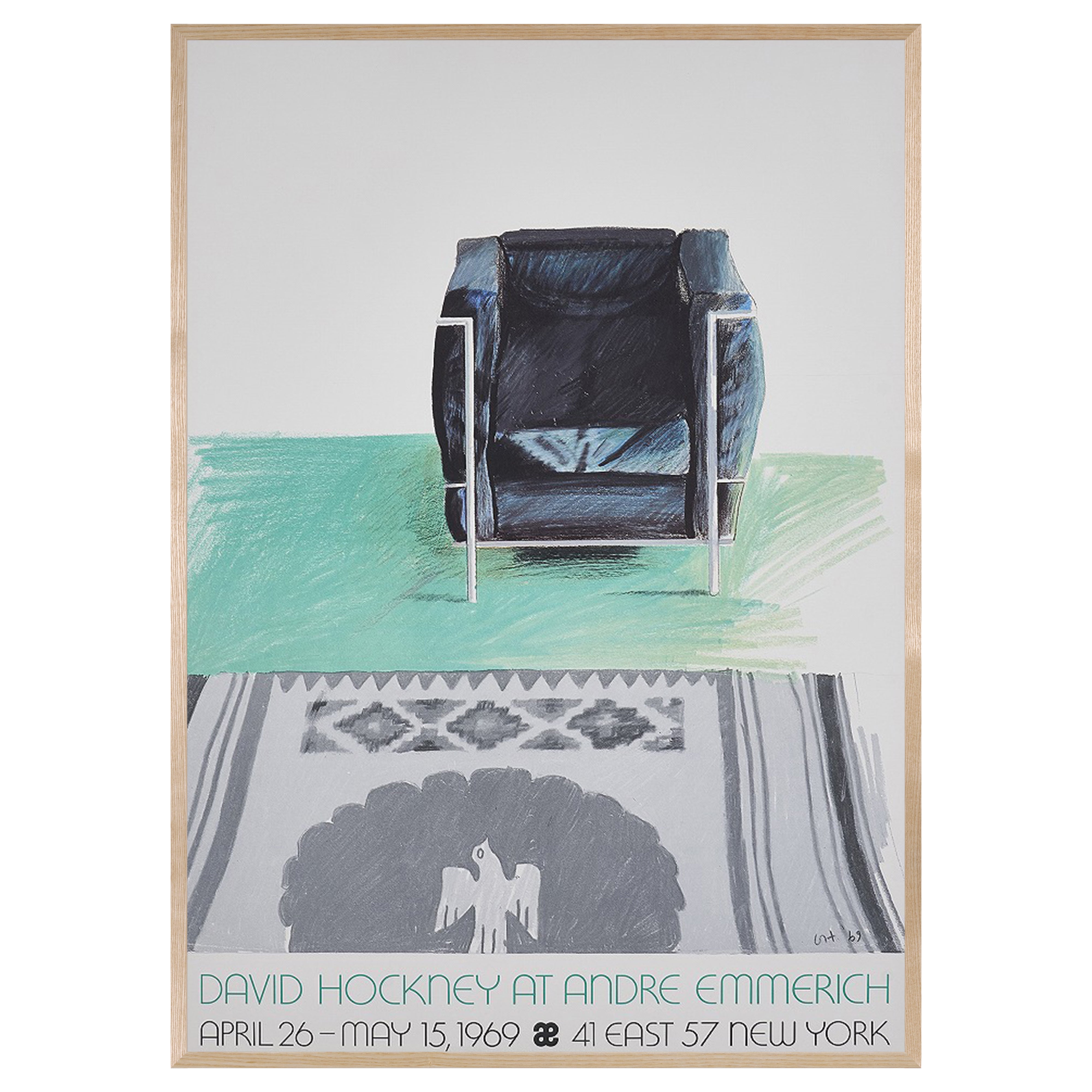 【限定10枚】Corbusier Chair and Rug 1969 - DAVID HOCKNEY AT ANDRE EMMERICH 1969 / デイヴィッド・ホックニー