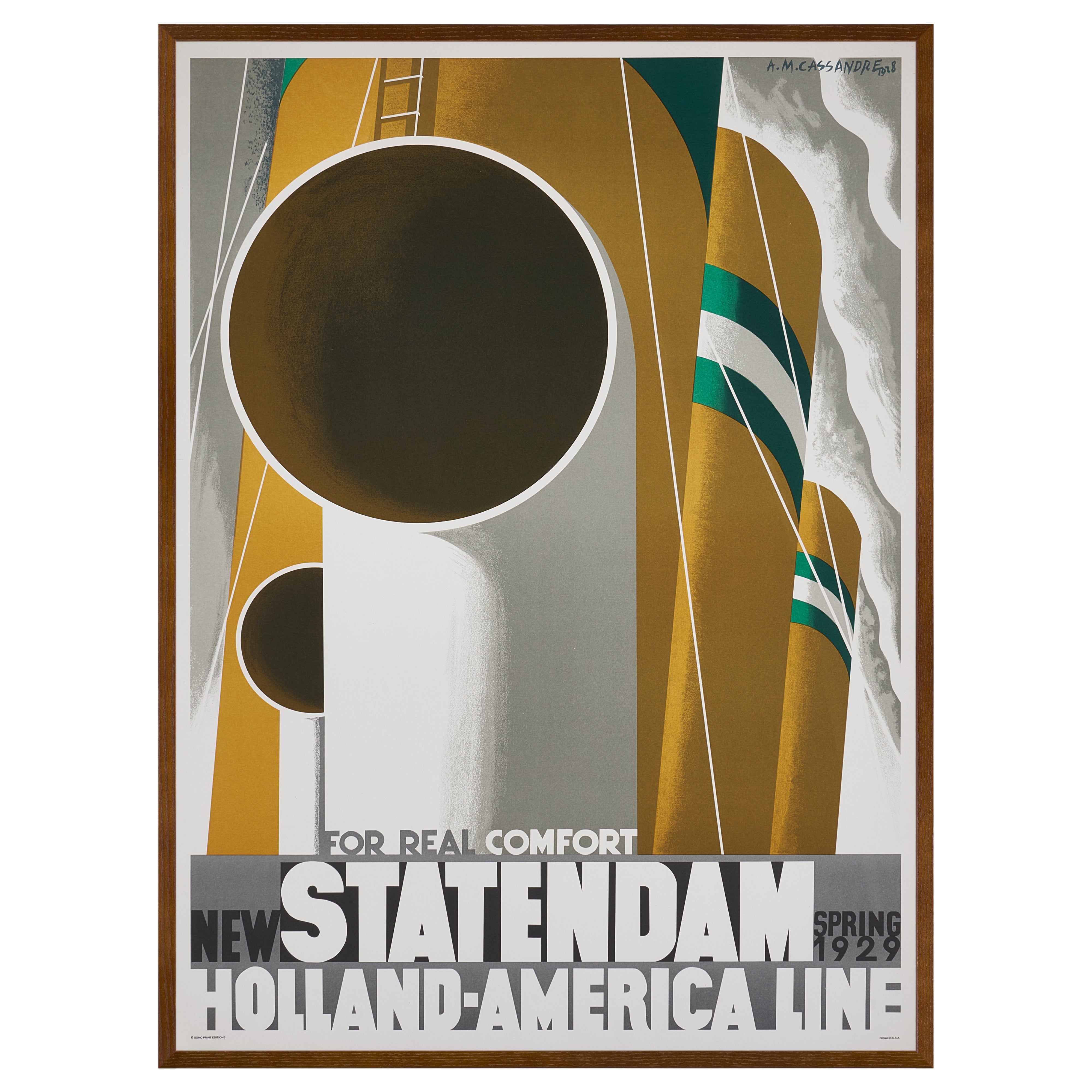 【限定5枚】"STATENDAM" HOLLAND-AMERICA LINE 1928 - SOHO PRINT EDITIONS 1990s  / アドルフ・ムーロン・カッサンドル