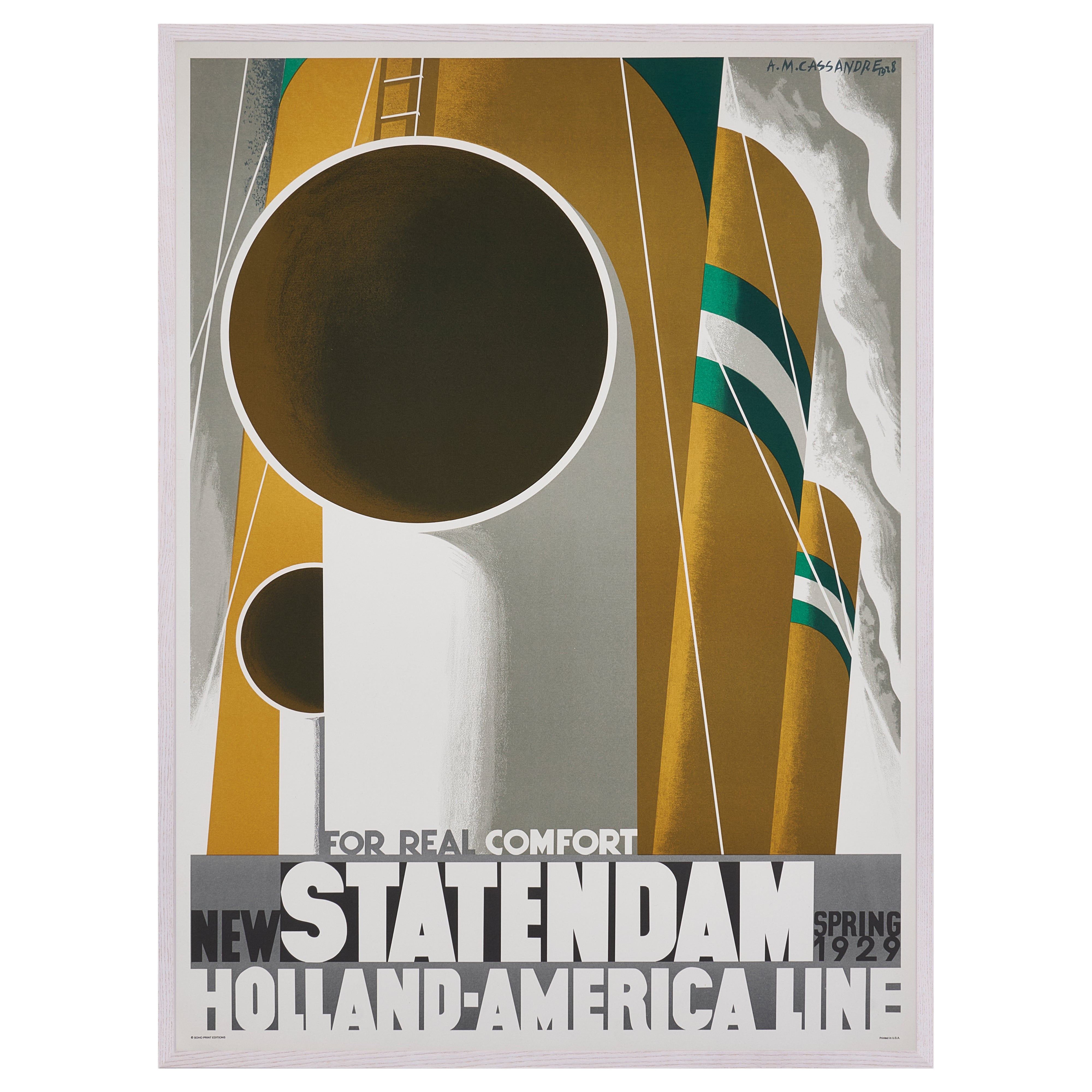 【限定5枚】"STATENDAM" HOLLAND-AMERICA LINE 1928 - SOHO PRINT EDITIONS 1990s  / アドルフ・ムーロン・カッサンドル