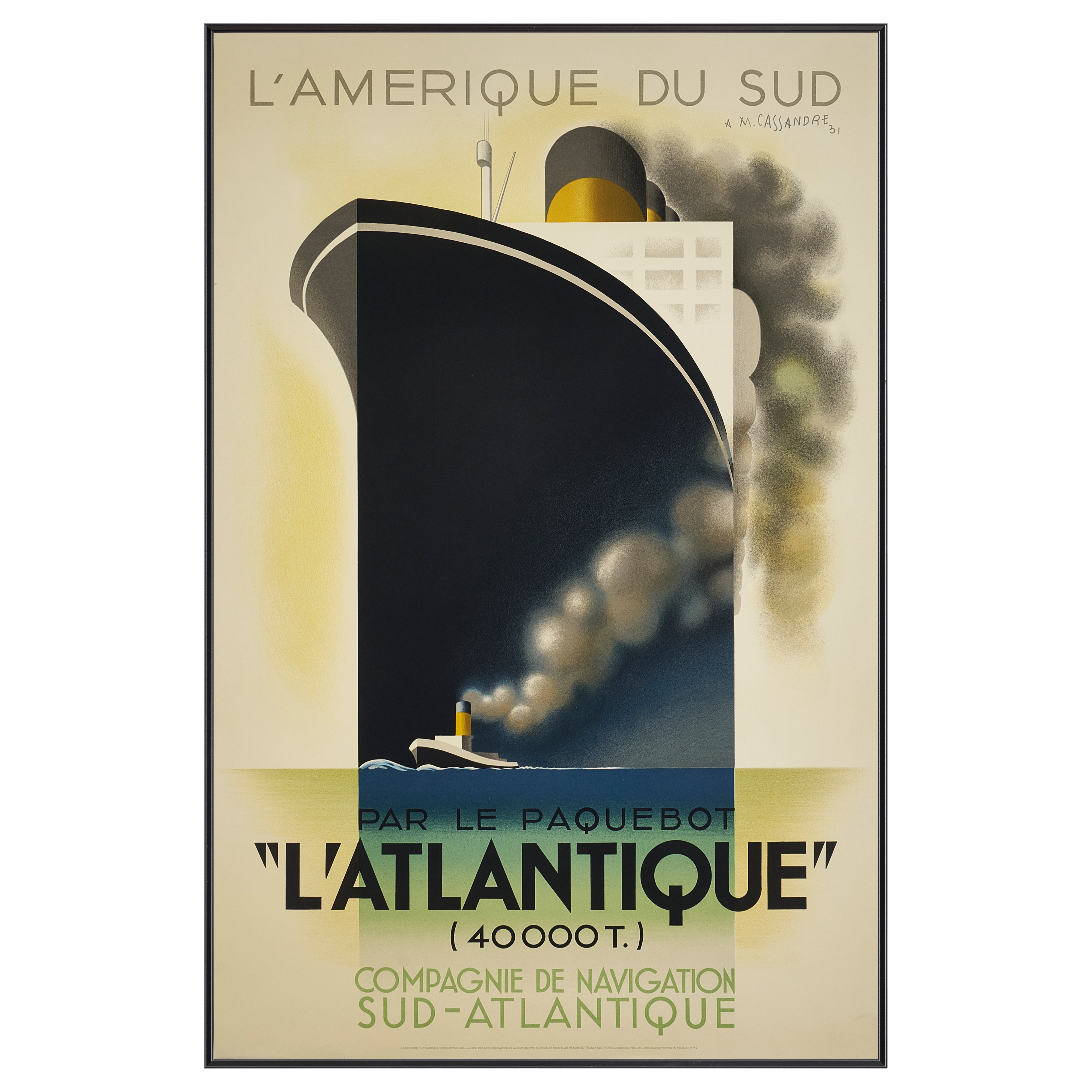 【限定5枚】L'ATLANTIQUE 1931 - NOUVELLES IMAGES 1983 / アドルフ・ムーロン・カッサンドル