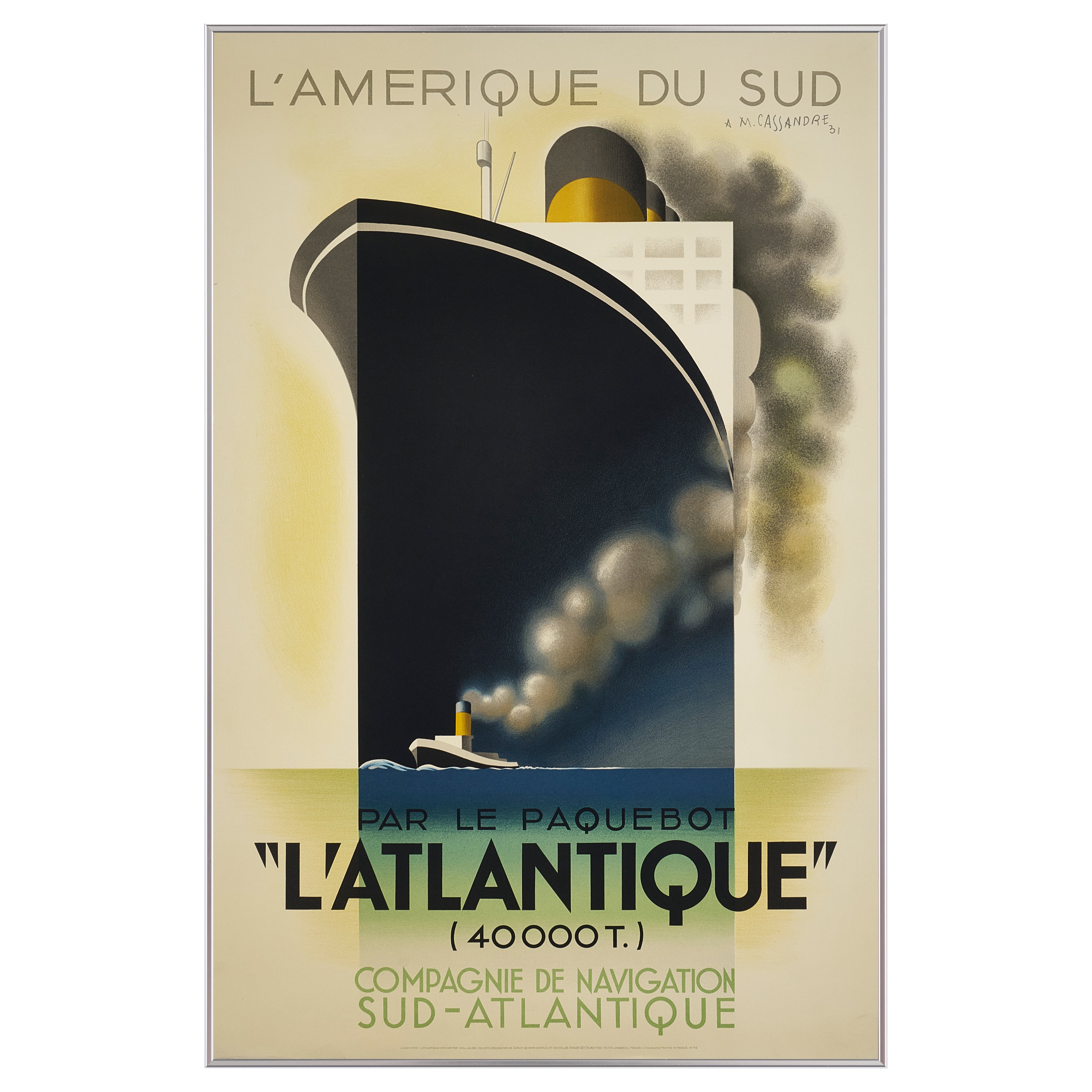 【限定5枚】L'ATLANTIQUE 1931 - NOUVELLES IMAGES 1983 / アドルフ・ムーロン・カッサンドル