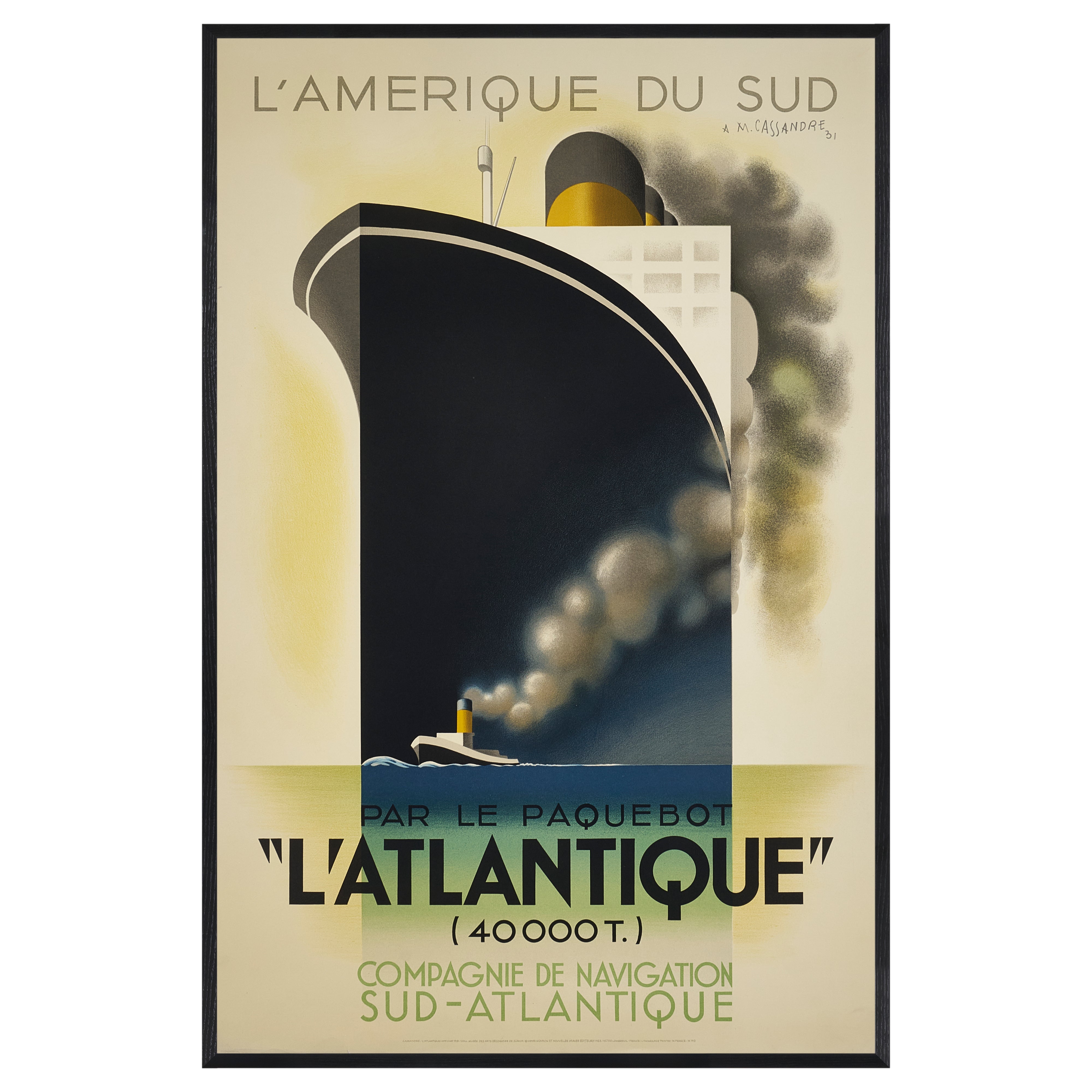 【限定5枚】L'ATLANTIQUE 1931 - NOUVELLES IMAGES 1983 / アドルフ・ムーロン・カッサンドル