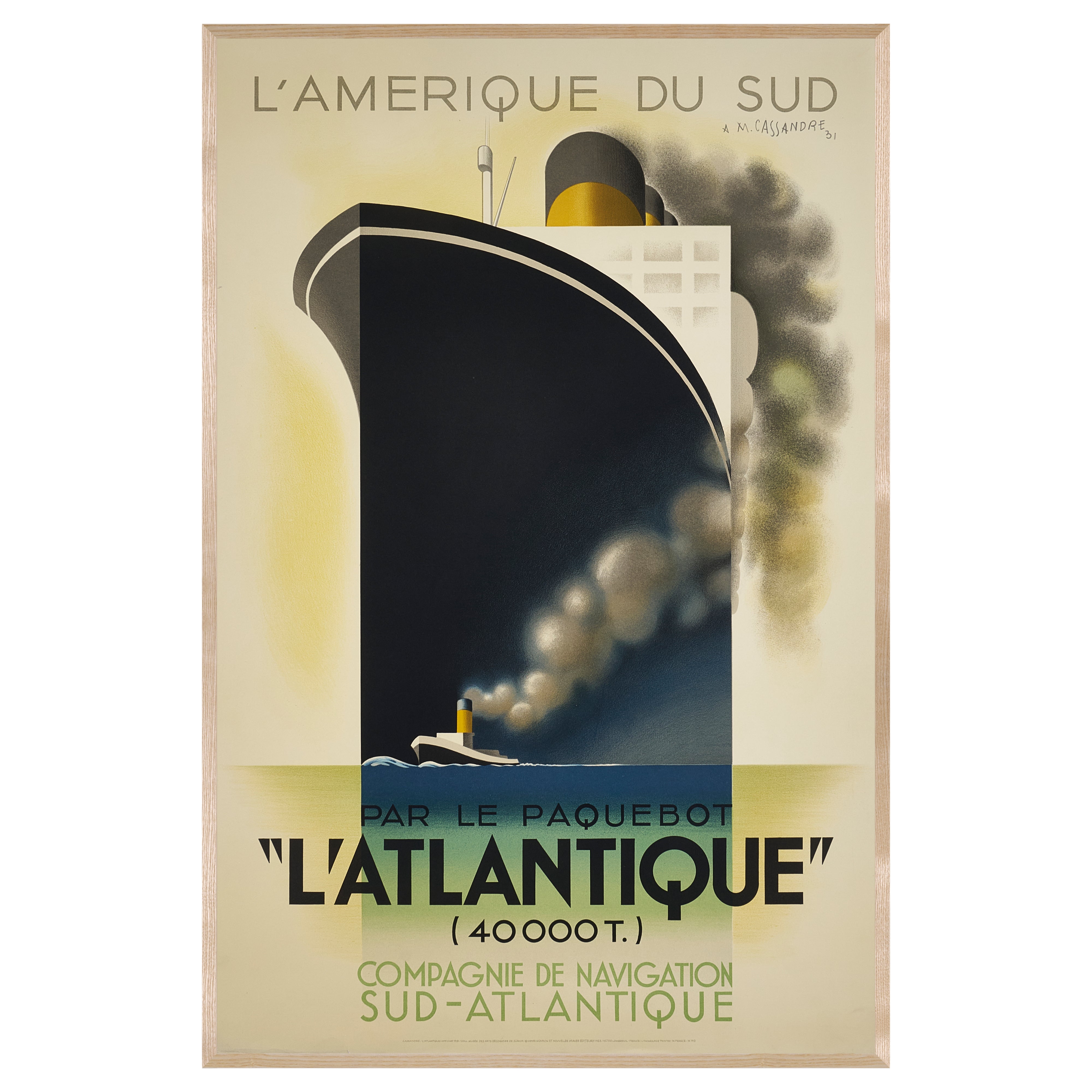 【限定5枚】L'ATLANTIQUE 1931 - NOUVELLES IMAGES 1983 / アドルフ・ムーロン・カッサンドル