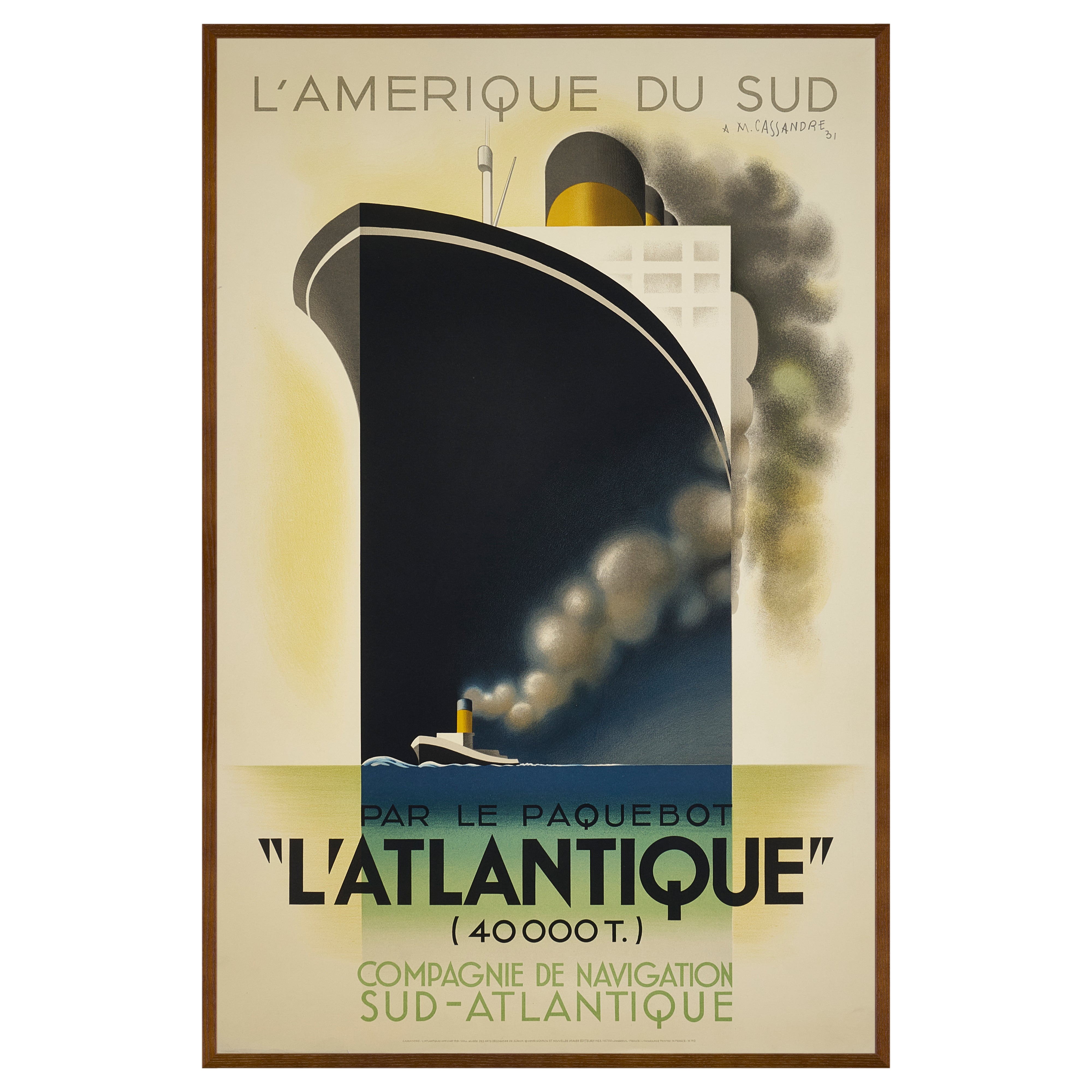 【限定5枚】L'ATLANTIQUE 1931 - NOUVELLES IMAGES 1983 / アドルフ・ムーロン・カッサンドル