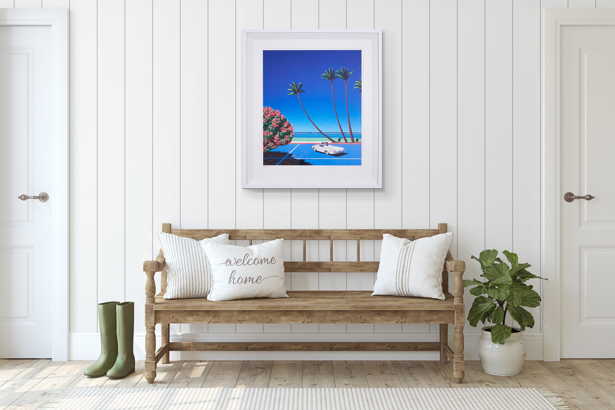 【購入特典付】Wandering Breeze 版画額装品 直筆サイン入り / 永井 博 ＜限定エディション数：80枚＞