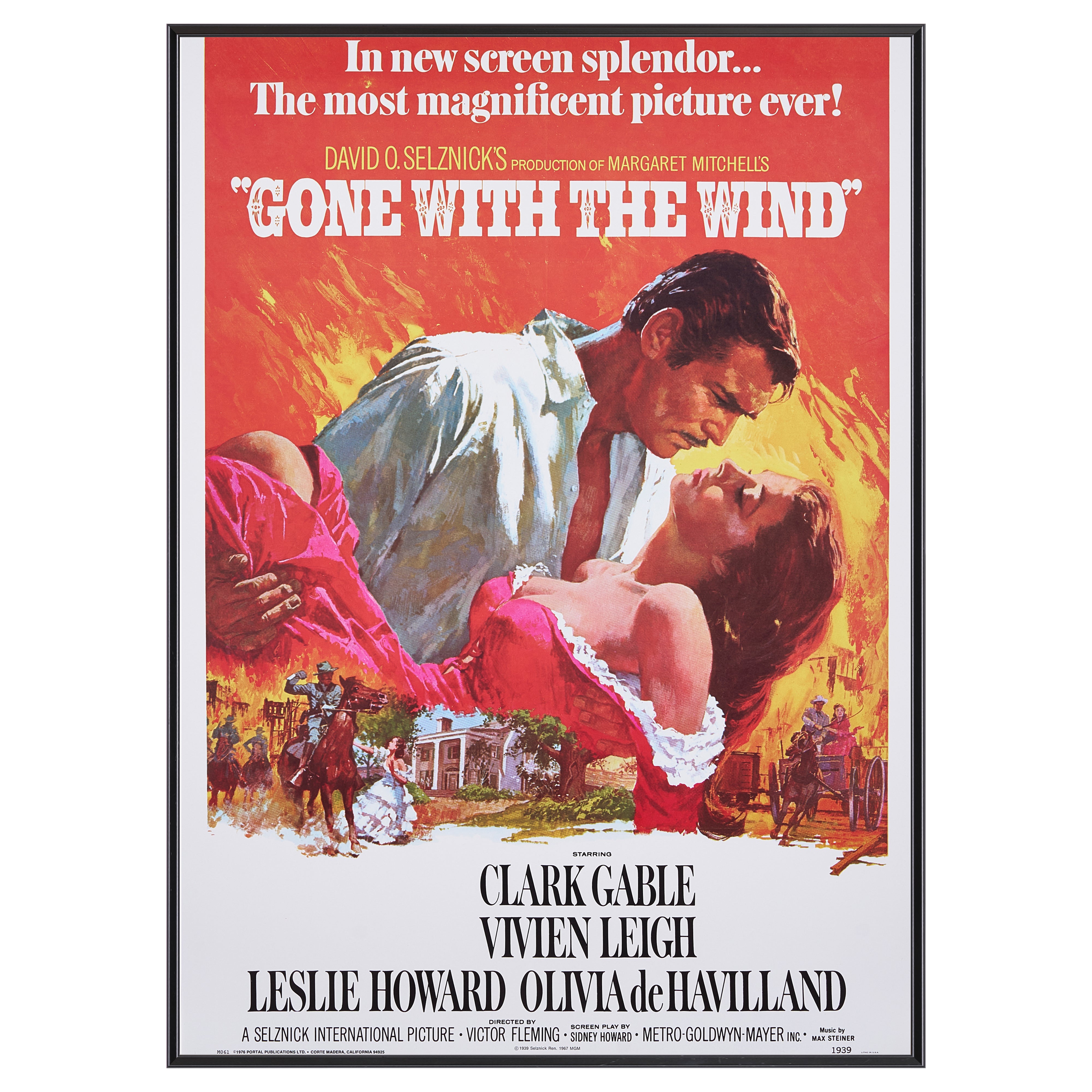 【限定2枚】GONE WITH THE WIND（風と共に去りぬ） 1939 - PORTAL PUBLICATIONS 1976 / 映画ポスター