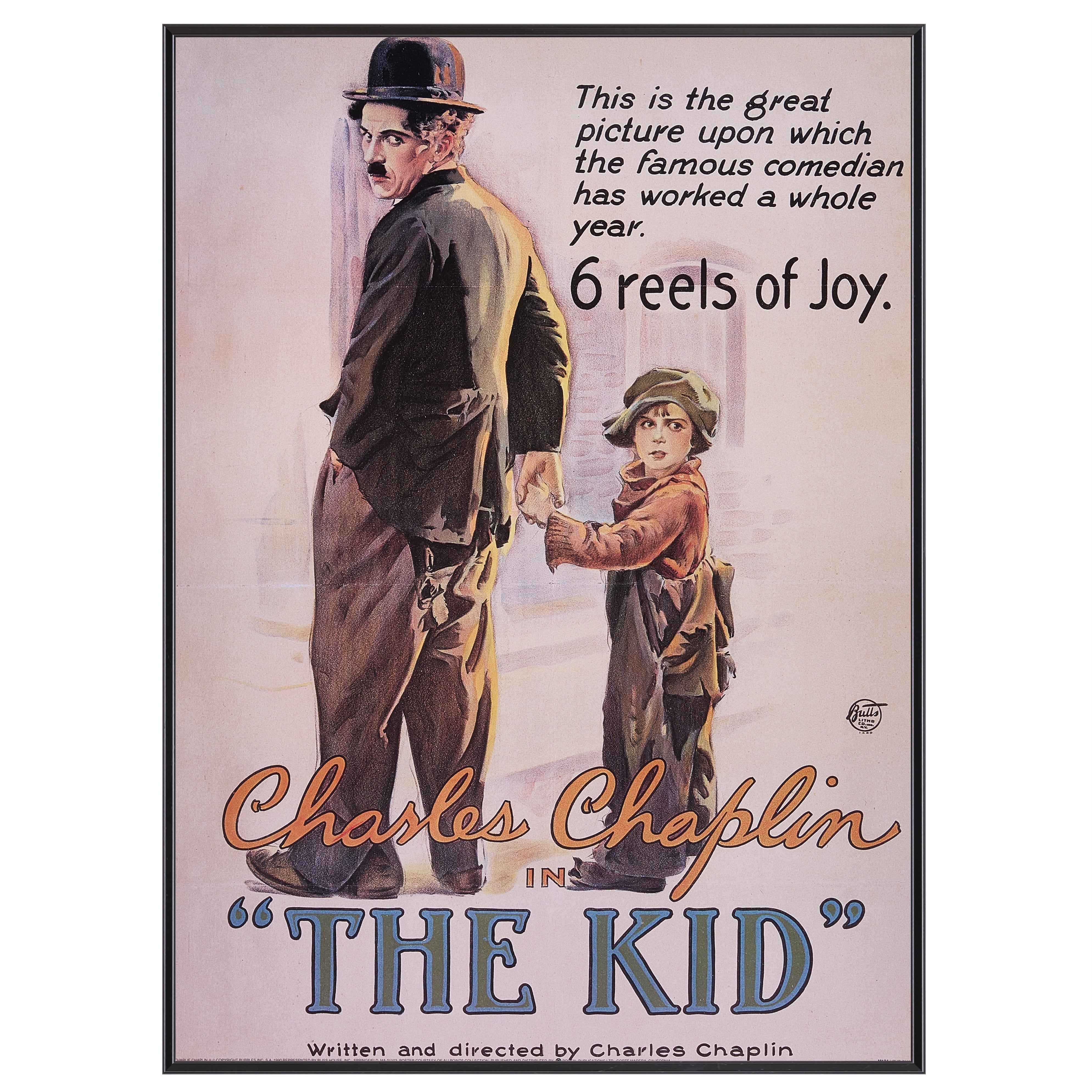【限定5枚】THE KID（キッド） 1921 - POTAL PUBLICATIONS 1990 / 映画ポスター