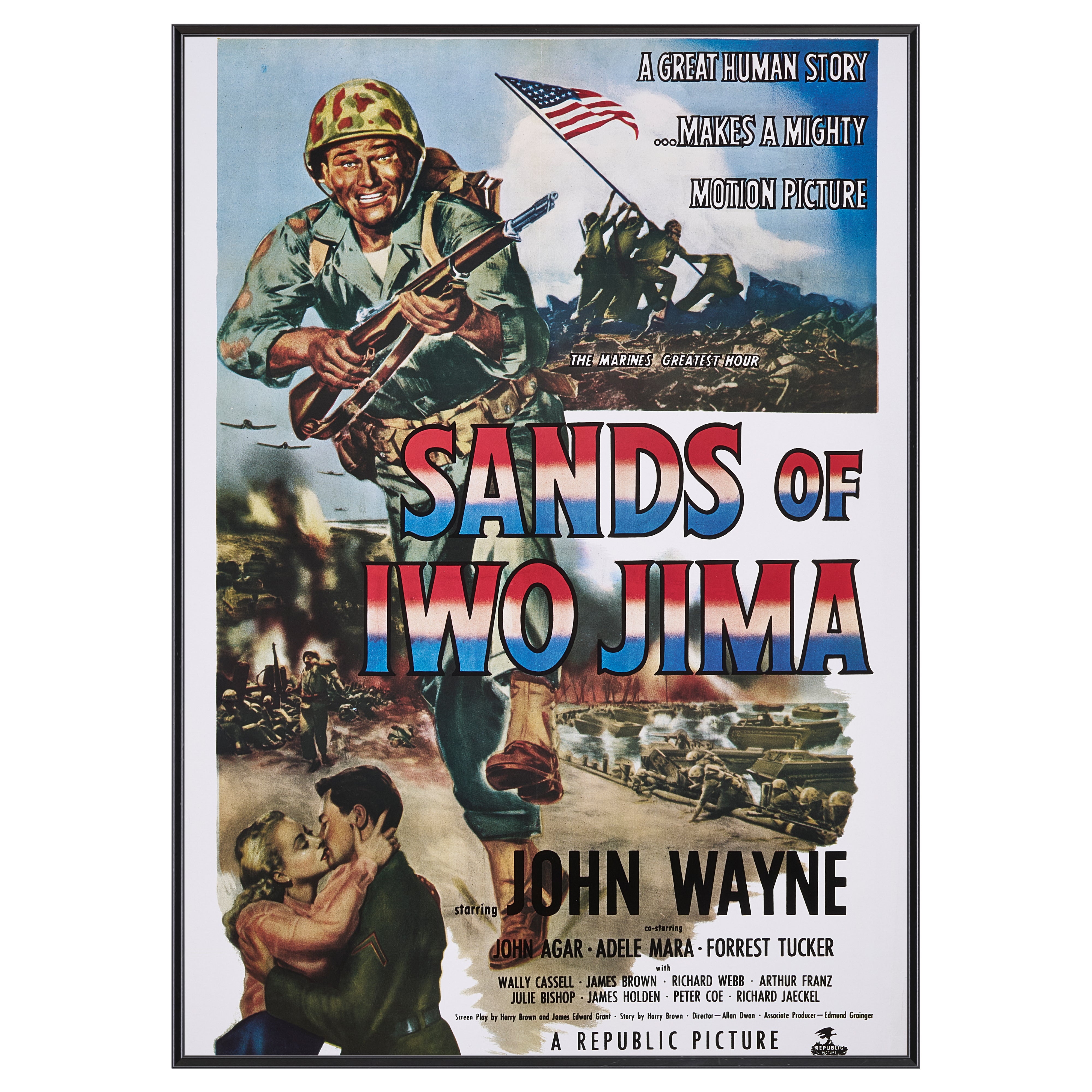 【限定5枚】SANDS OF IWO JIMA（硫黄島の砂） 1949 - PORTAL PUBLICATIONS 1076 / 映画ポスター