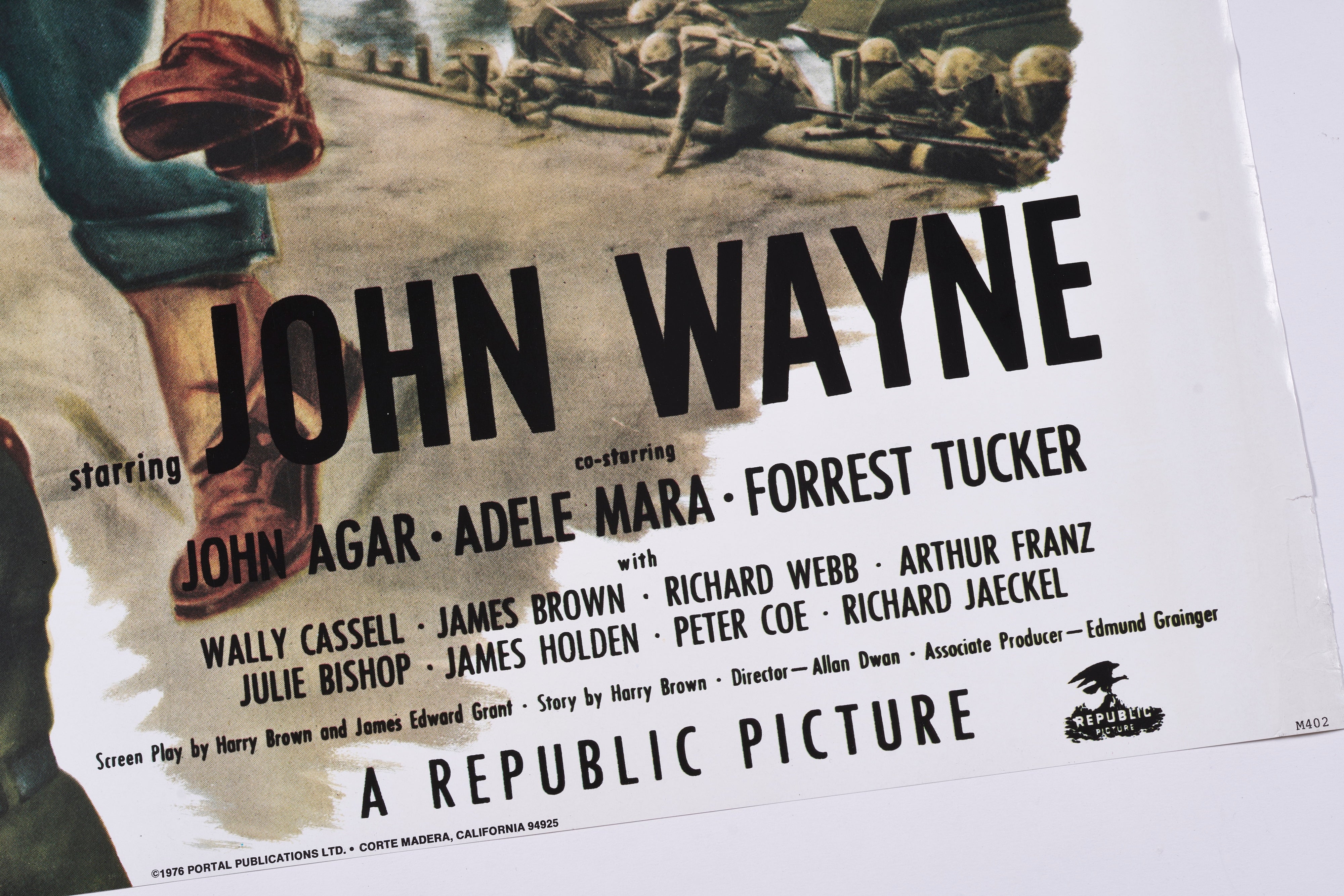 【限定5枚】SANDS OF IWO JIMA（硫黄島の砂） 1949 - PORTAL PUBLICATIONS 1076 / 映画ポスター