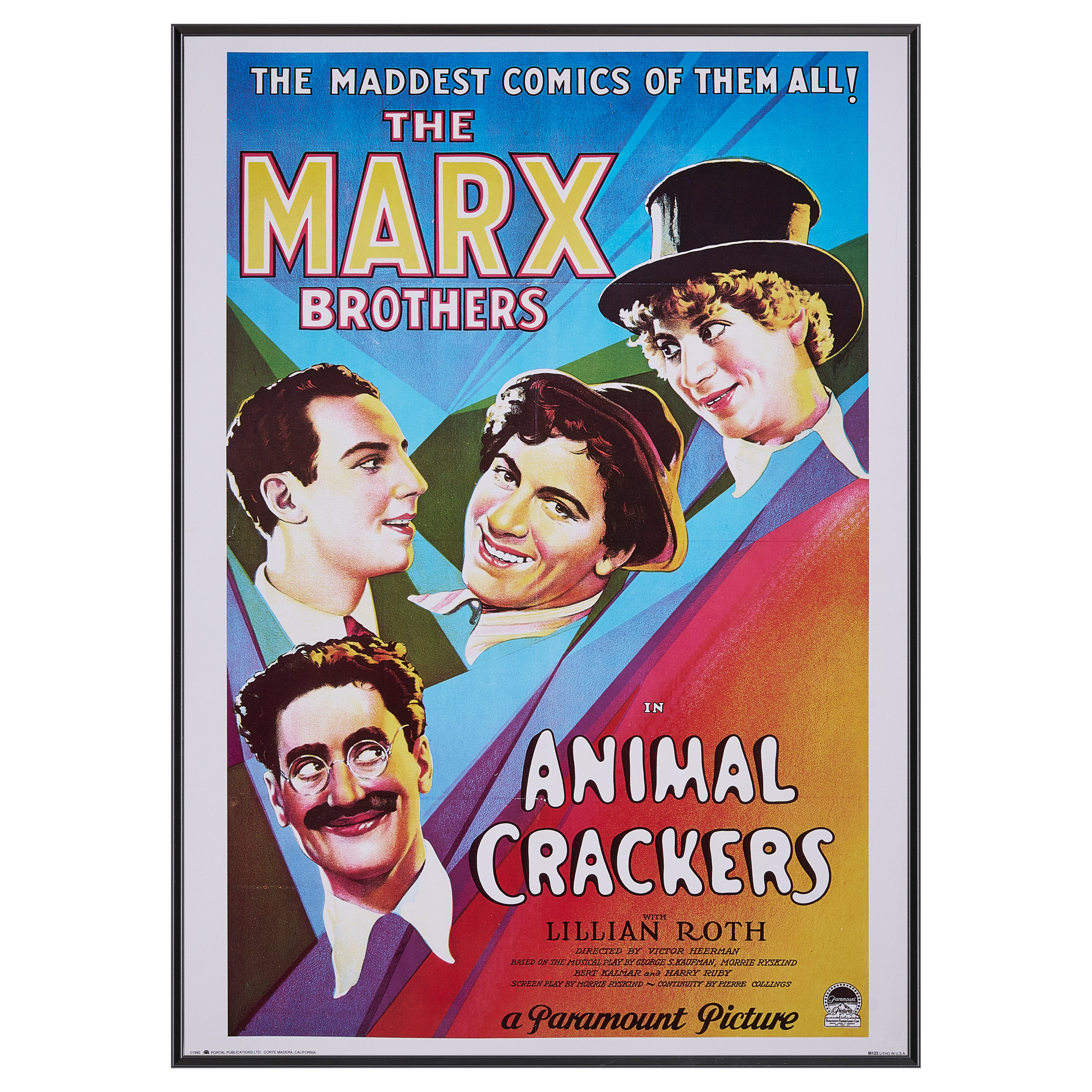 【限定5枚】ANIMAL CRACKERS（けだもの組合） 1930 - PORTAL PUBLICATIONS  / 映画ポスター