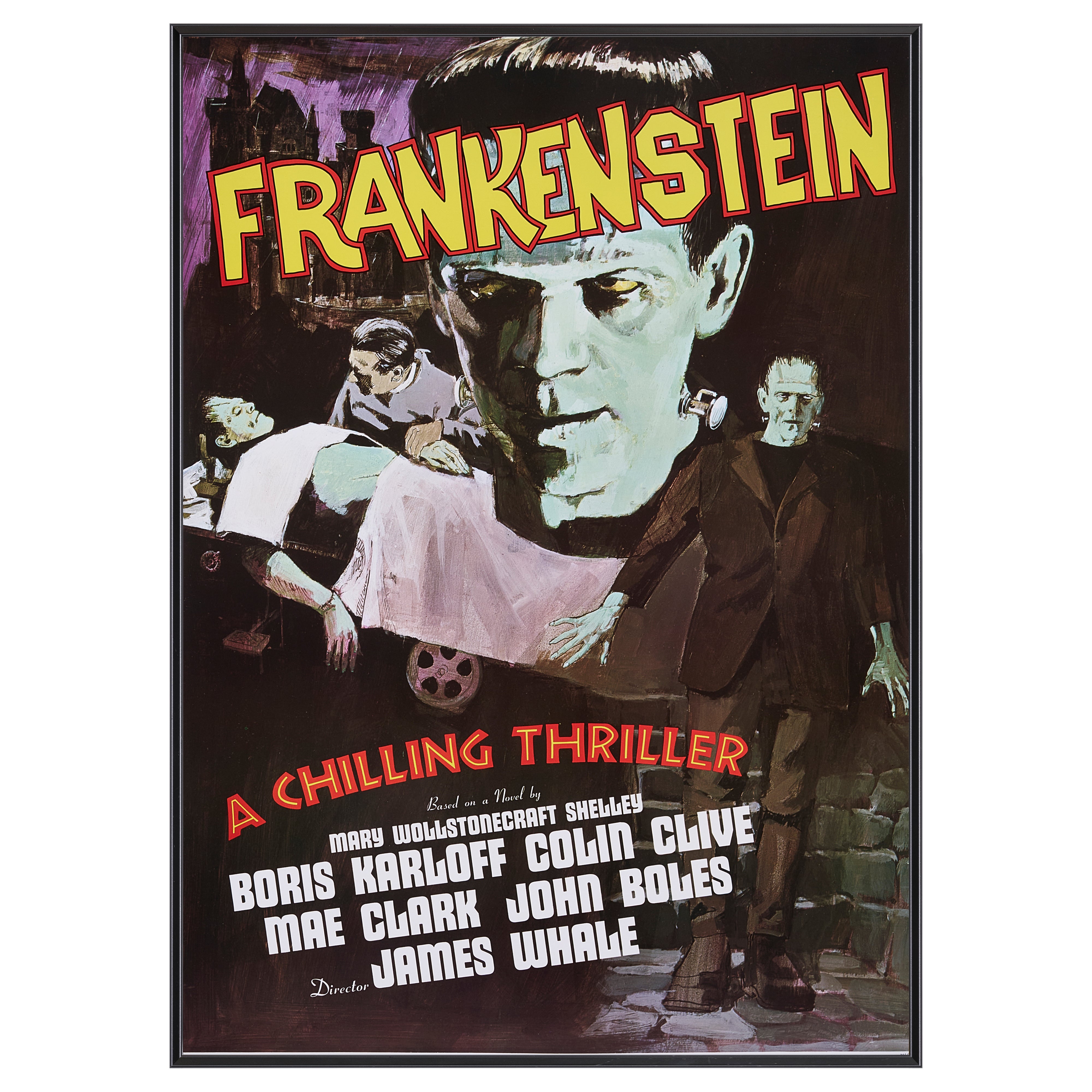 【限定2枚】FRANKENSTEIN（フランケンシュタイン） 1931 - PORTAL PUBLICATIONS 1976 / 映画ポスター