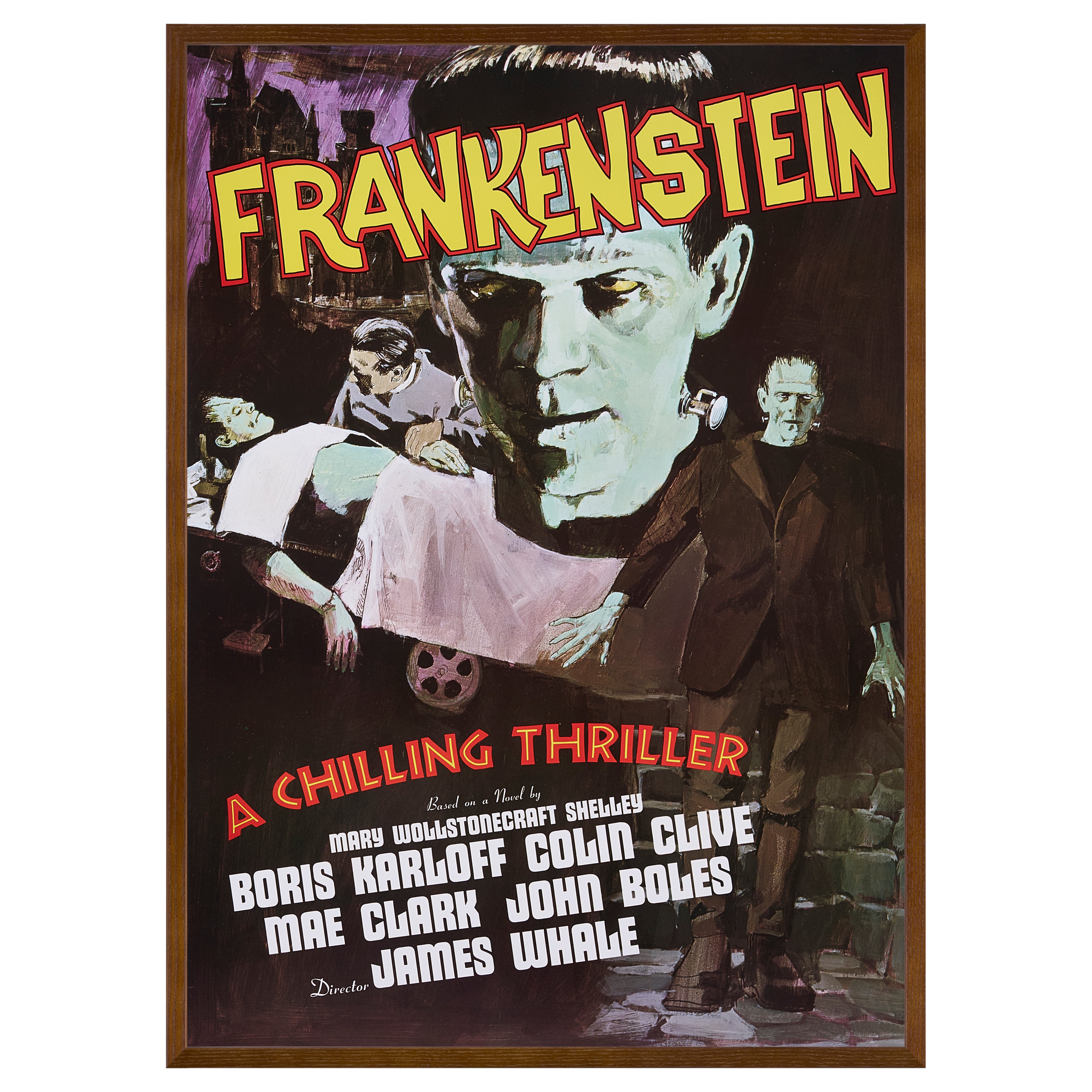 【限定2枚】FRANKENSTEIN（フランケンシュタイン） 1931 - PORTAL PUBLICATIONS 1976 / 映画ポスター
