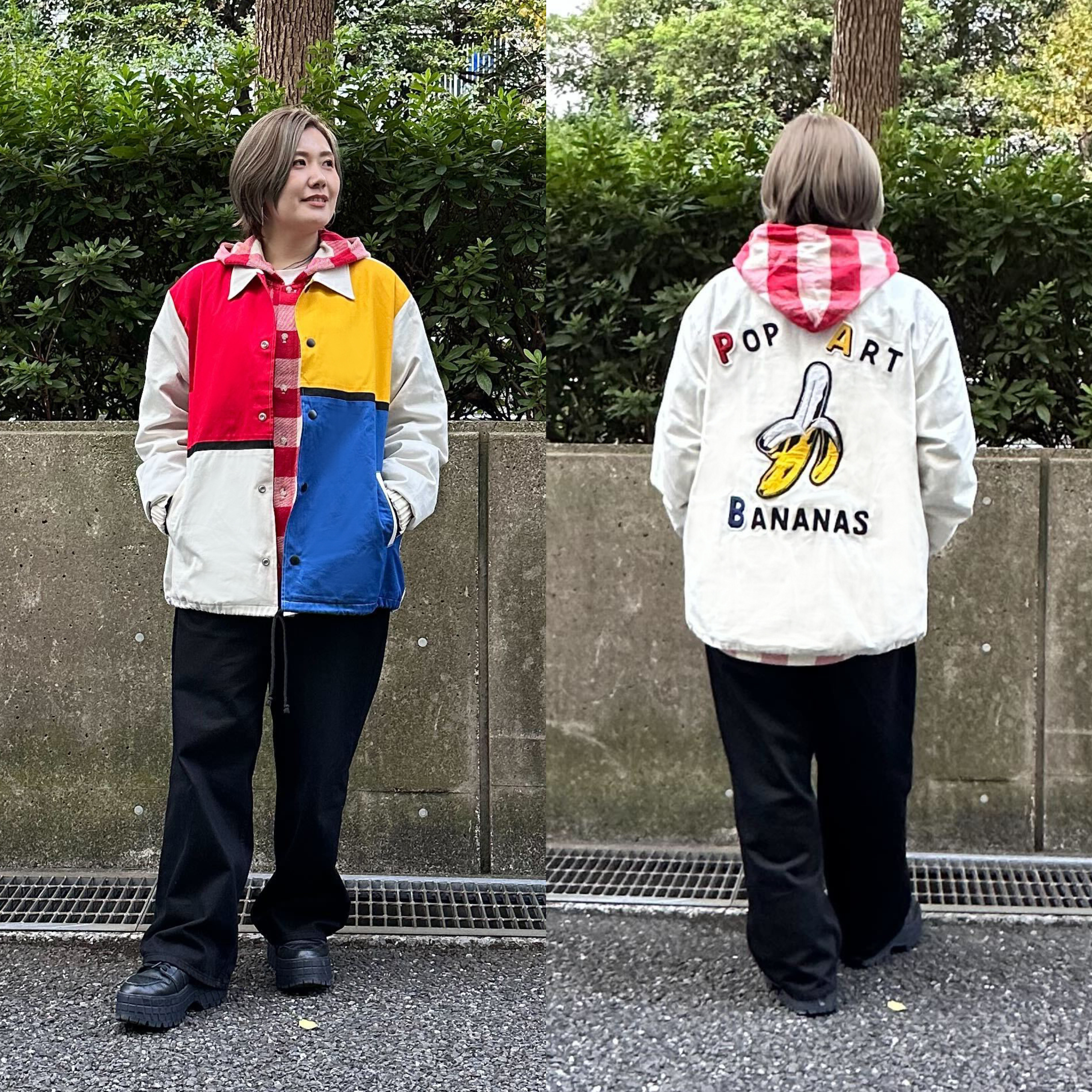 【限定20着】NORTH NO NAME × POP ART BANANAS カスタム モンドリアン コーチジャケット