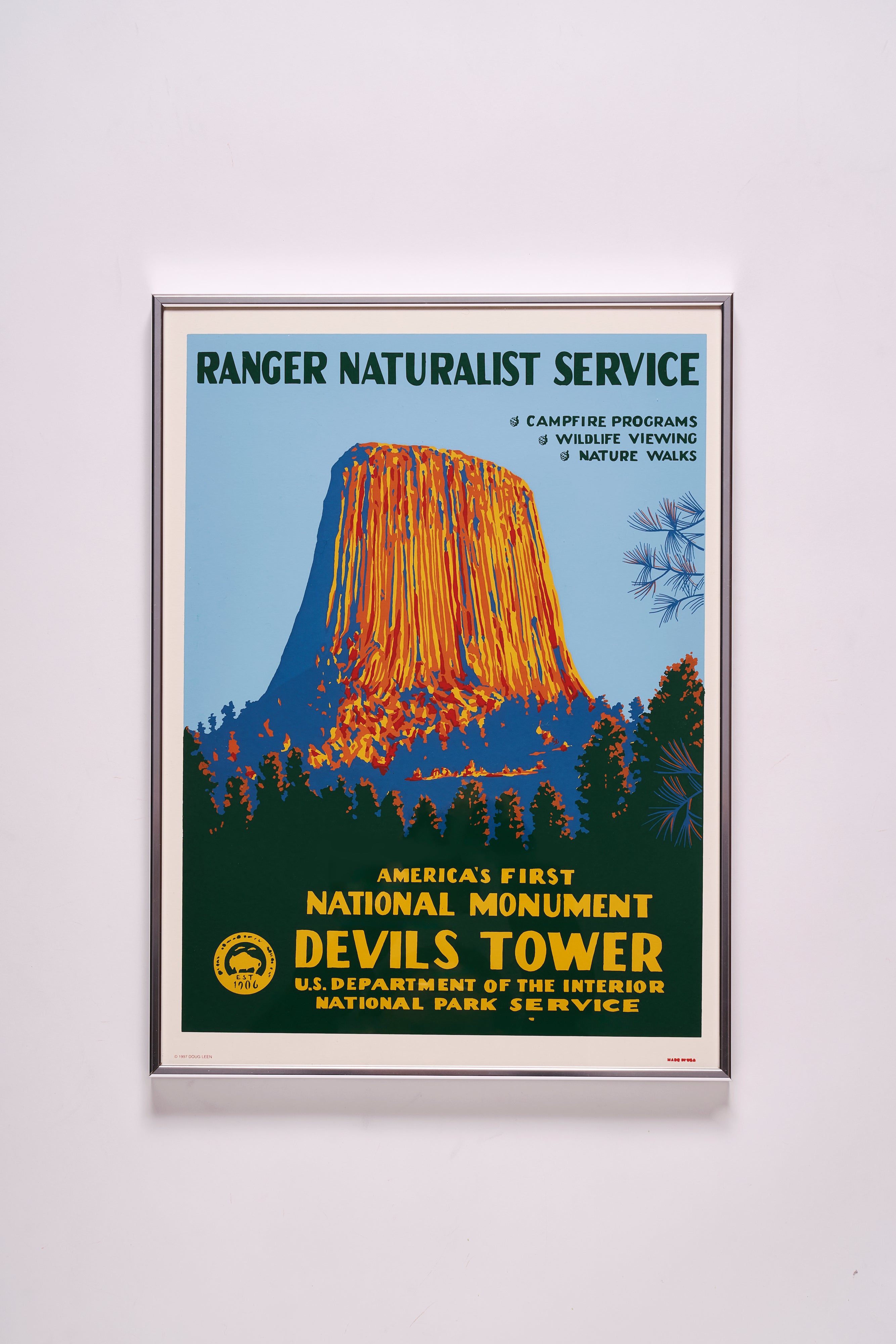 AMERICA’S FIRST NATIONAL MONUMENT DEVILS TOWER / アメリカ国立公園ポスター