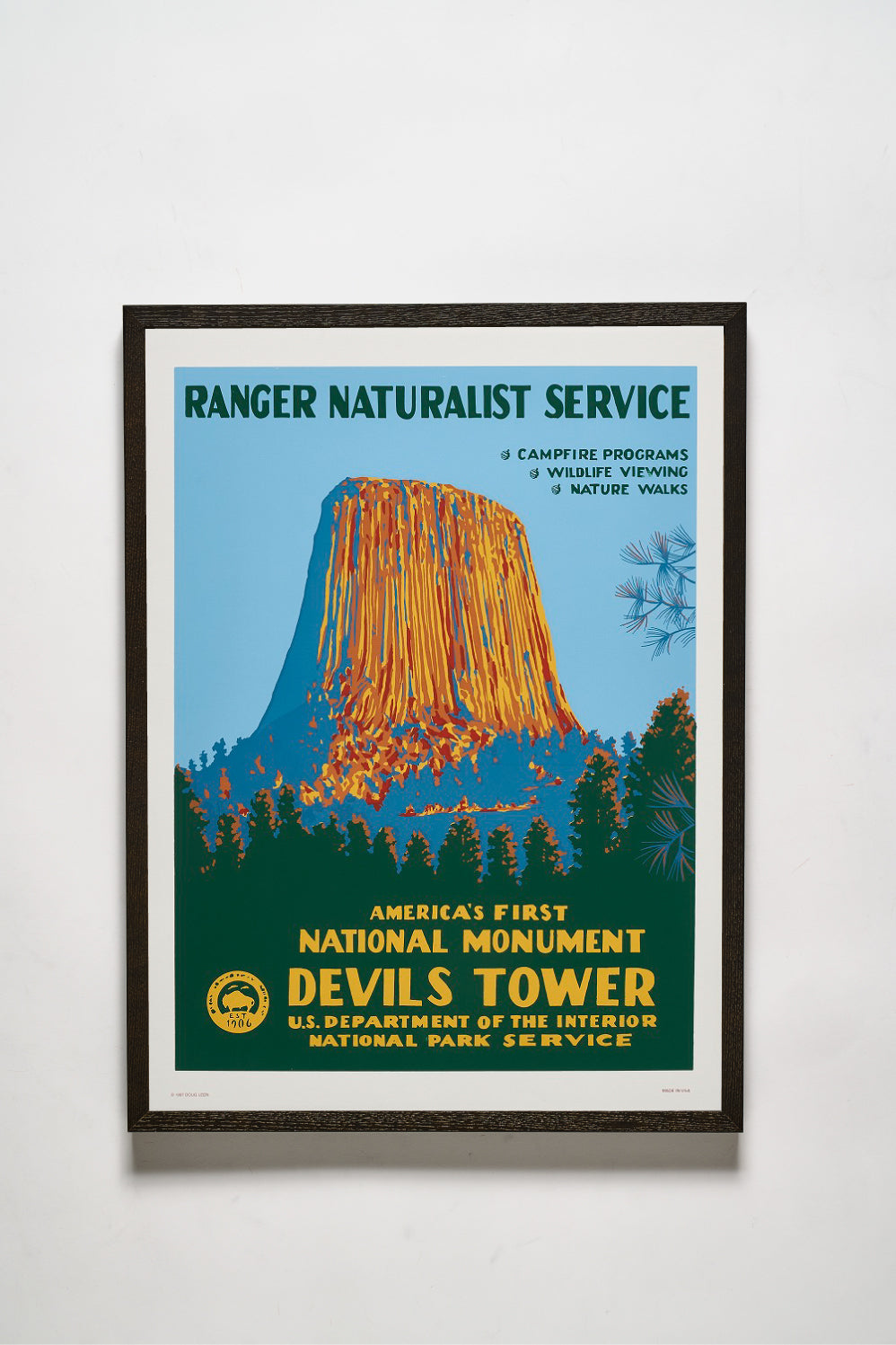 AMERICA’S FIRST NATIONAL MONUMENT DEVILS TOWER / アメリカ国立公園ポスター